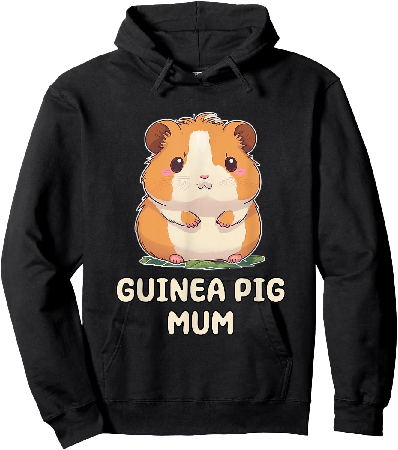 Funny, Cute Guinea Pig Mum Mom Mother Parent Hoodie - Hoodie | Black