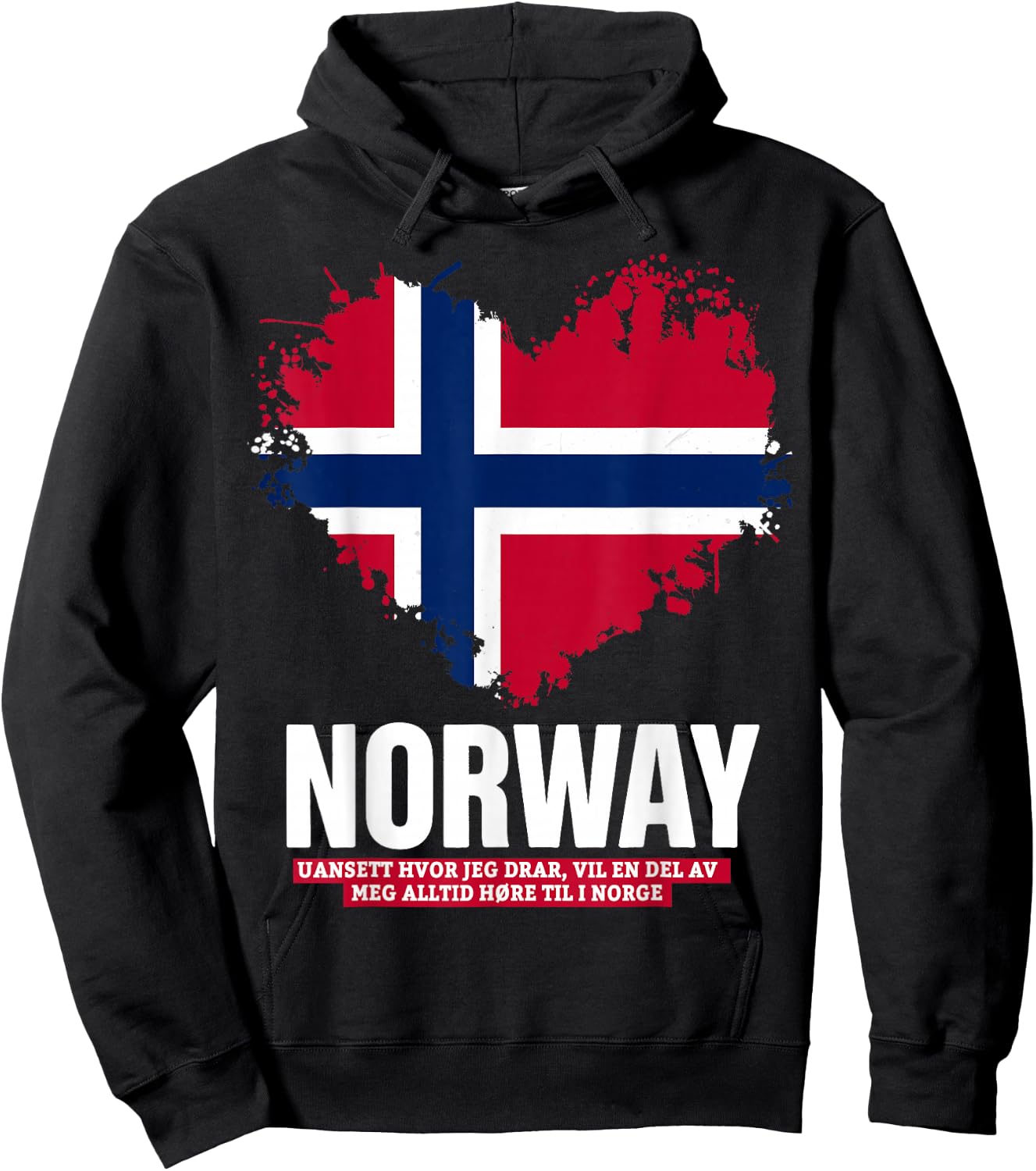 Norway Flag Outfit Idea for Kids & Norge Norwegian Roots Hoodie - Hoodie | Black