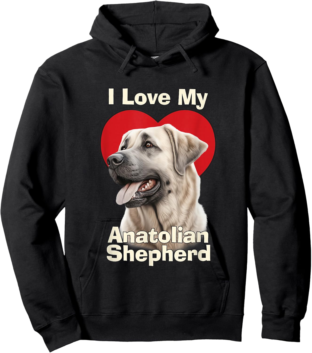 I Love My Anatolian Shepherd Puppy Dog Hoodie - Hoodie | Black