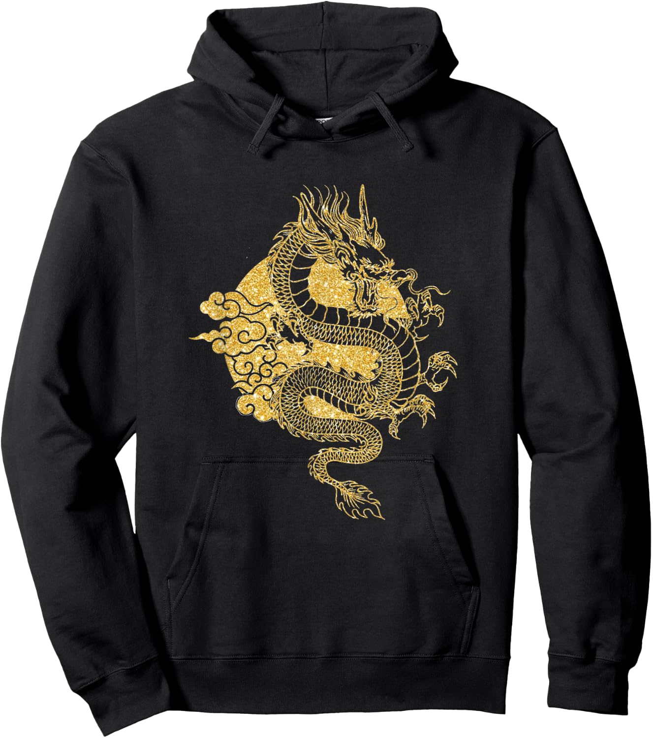 Chinesischer goldener Drache Hoodie - Hoodie | Black