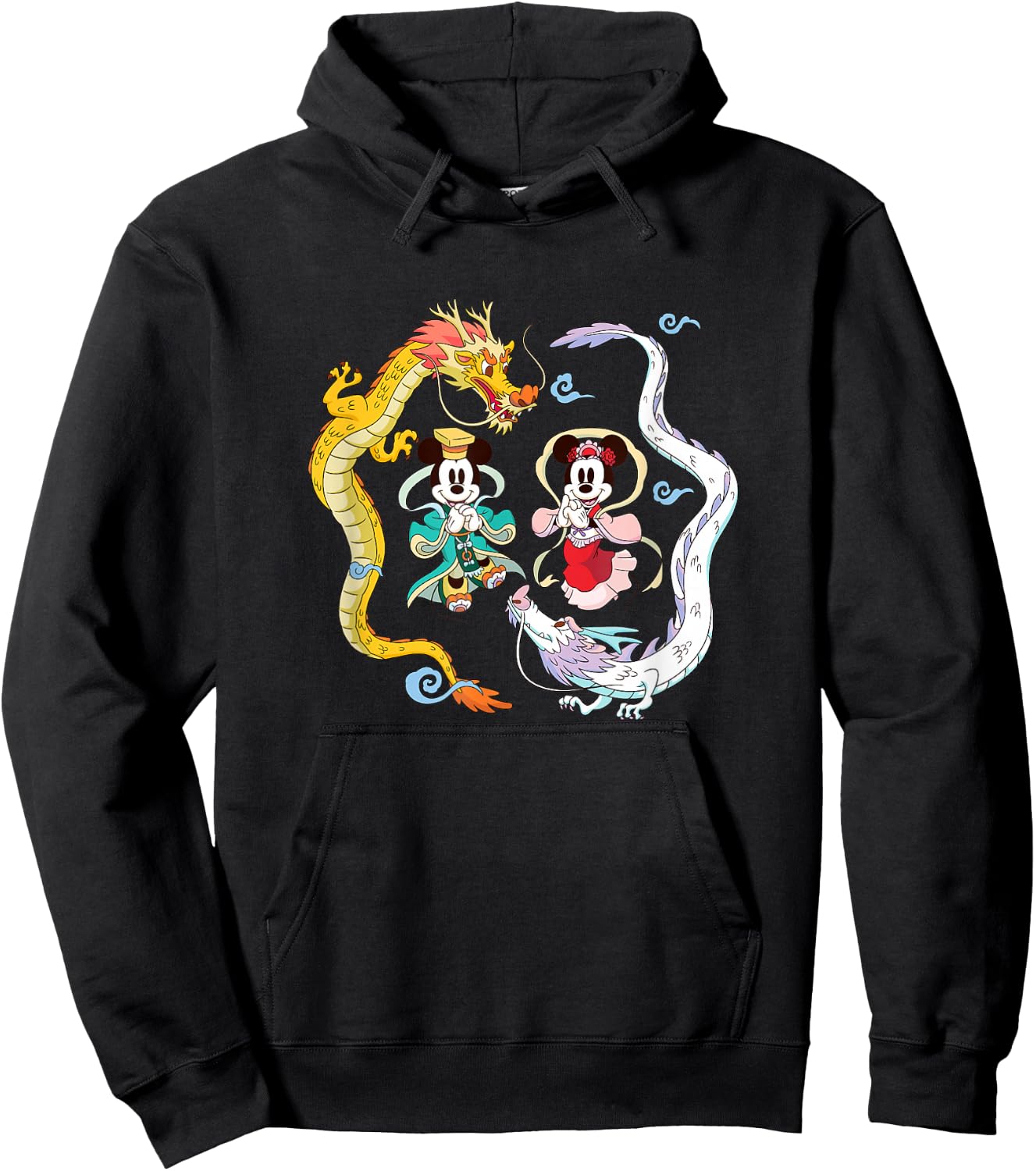 Disney Mickey and Friends Chinese New Years Mickey & Minnie Hoodie - Hoodie | Black