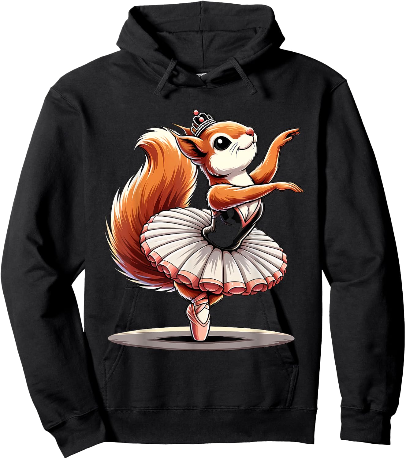 Ballerina Wild squirrel Dancing Hoodie - Hoodie | Black