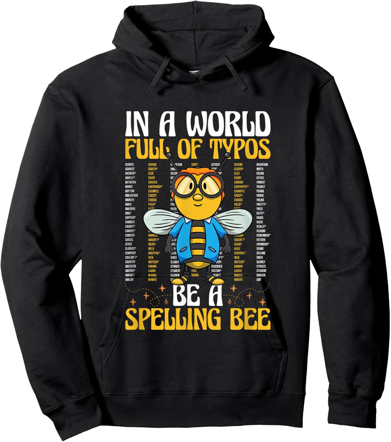 Spelling Champ School Competition Word Speller Spelling Bee Hoodie - Hoodie | Black
