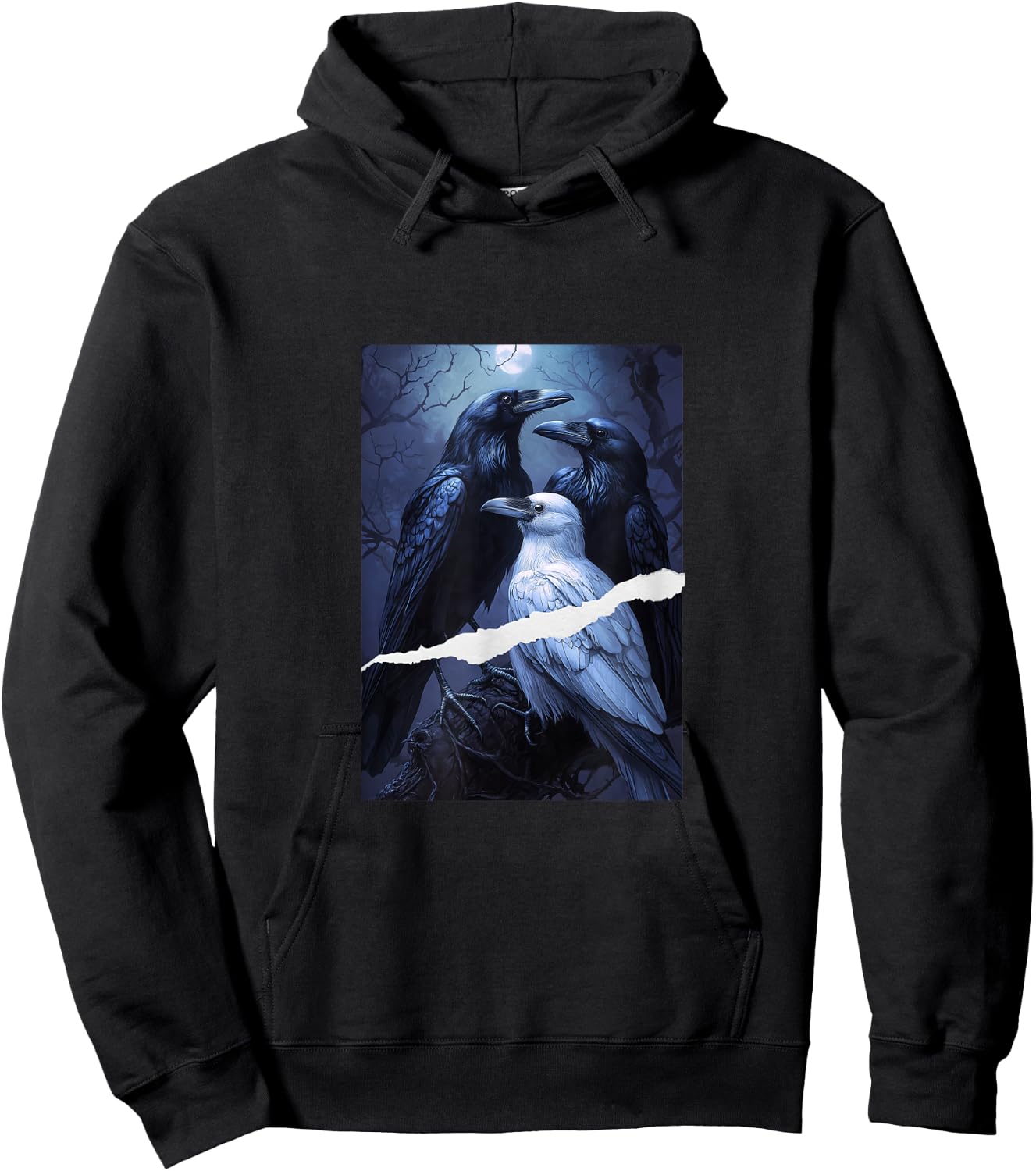 Ravens Under the Moon - Inspired by Feathers So Vicious Hoodie - Hoodie | Black