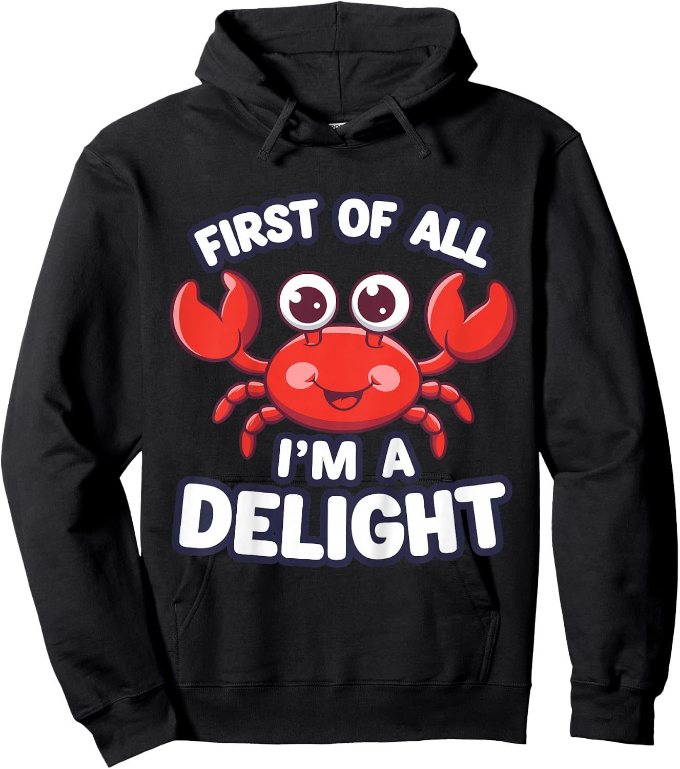 Hilarious Crab Kids Hoodie - Hoodie | Black