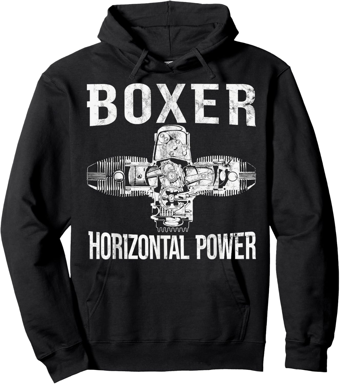 Boxer Motor Motorrad Biker Boxer Zweizylinder Motorrad Hoodie - Hoodie | Black
