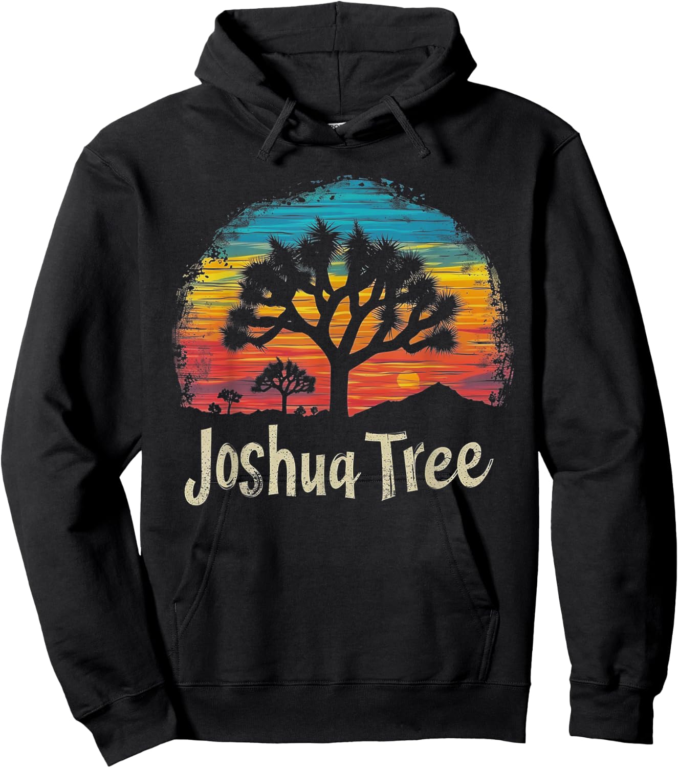 Joshua Tree - US National Park Vintage Men Women Kids Retro Hoodie - Hoodie | Black