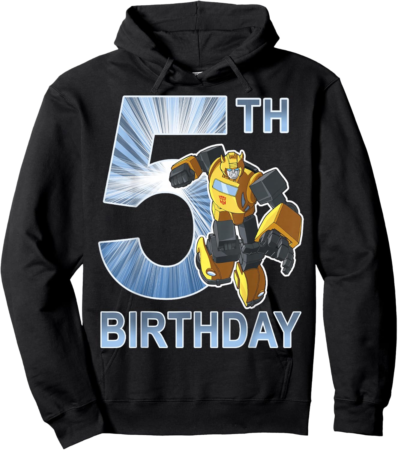 Transformers Bumblebee 5th Birthday Vintage Hoodie - Hoodie | Black