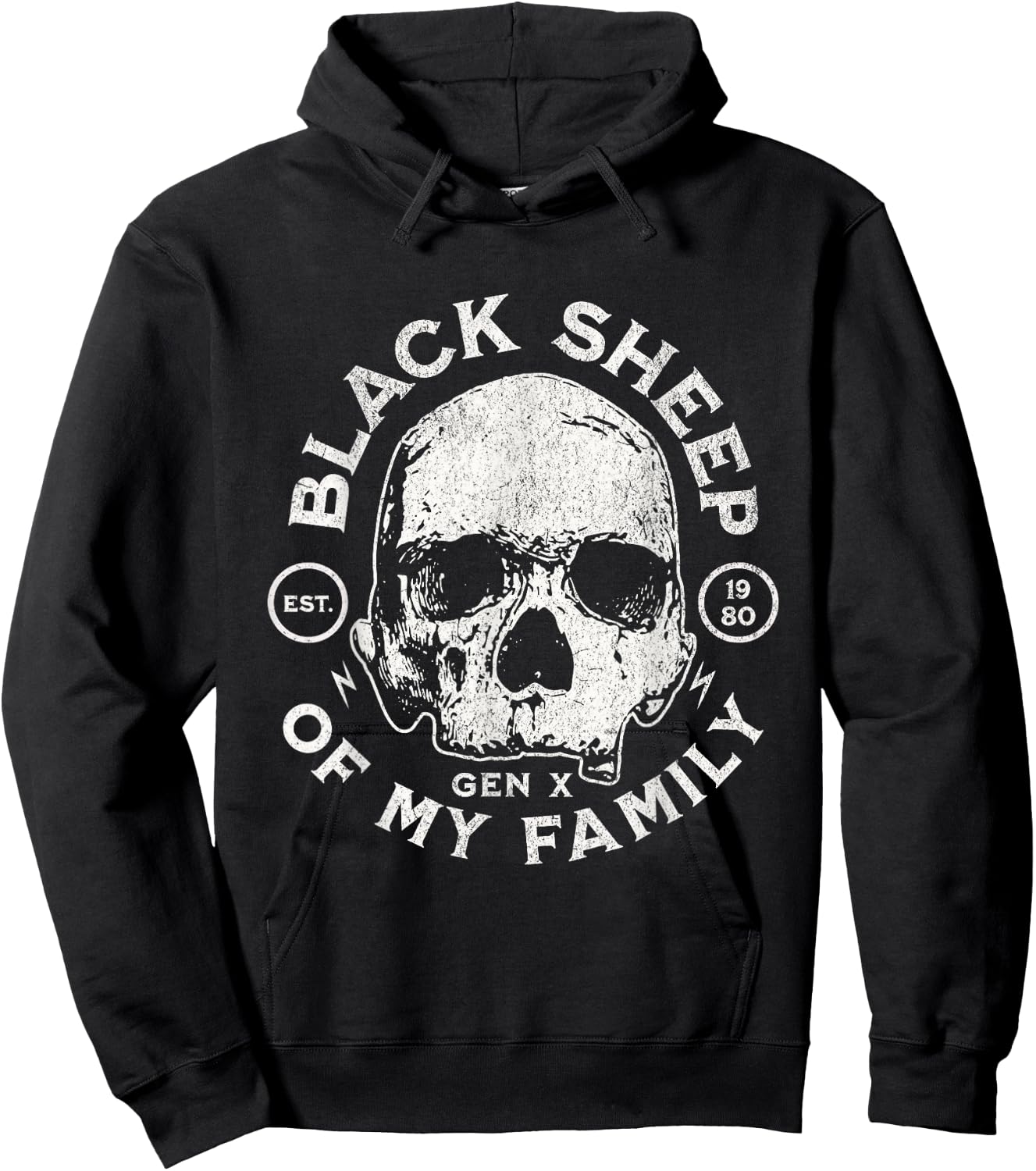 Vintage Generation X - Est 1980 Black Sheep Of My Family Hoodie - Hoodie | Black