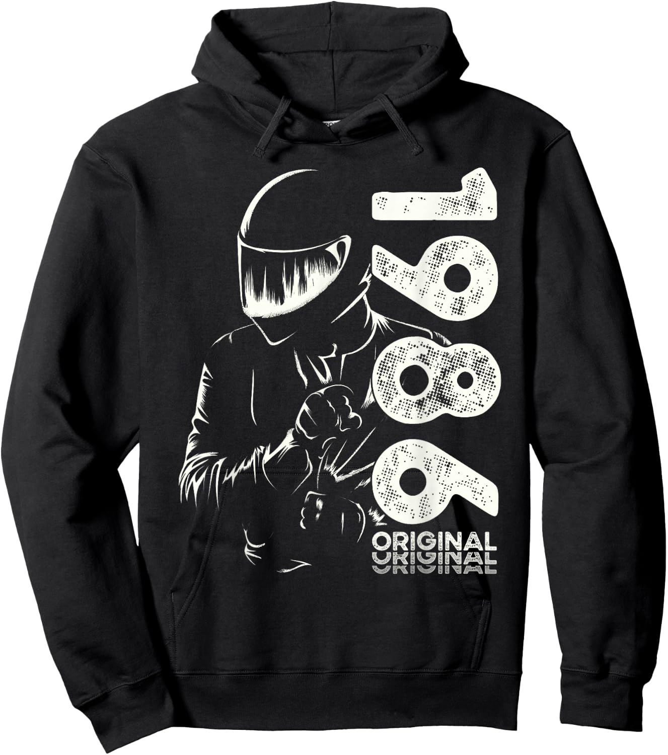 38th Birthday Man Motorcycle Biker Biker 1986 , Black, S Hoodie - Hoodie | Black
