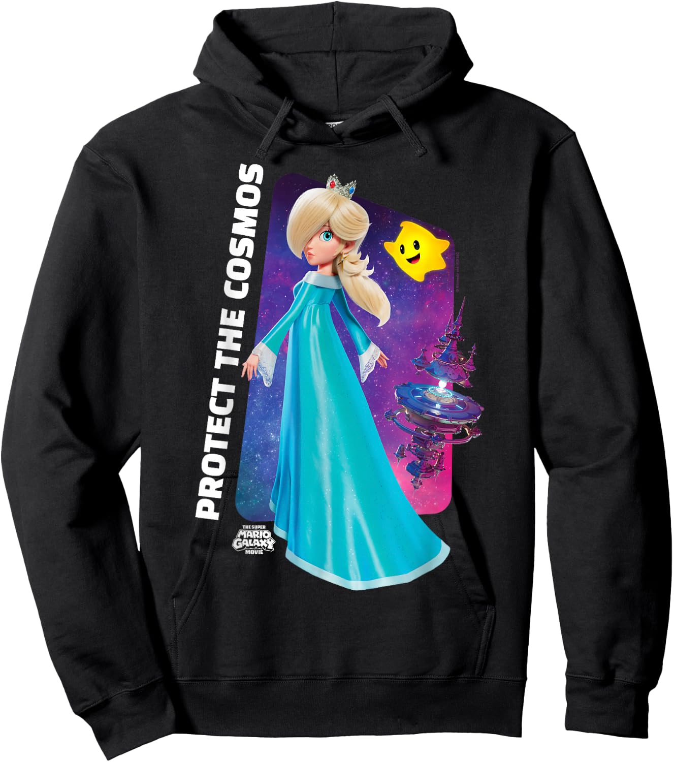 The Super Mario Galaxy Movie Rosalina Protect The Cosmos Hoodie - Hoodie | Black