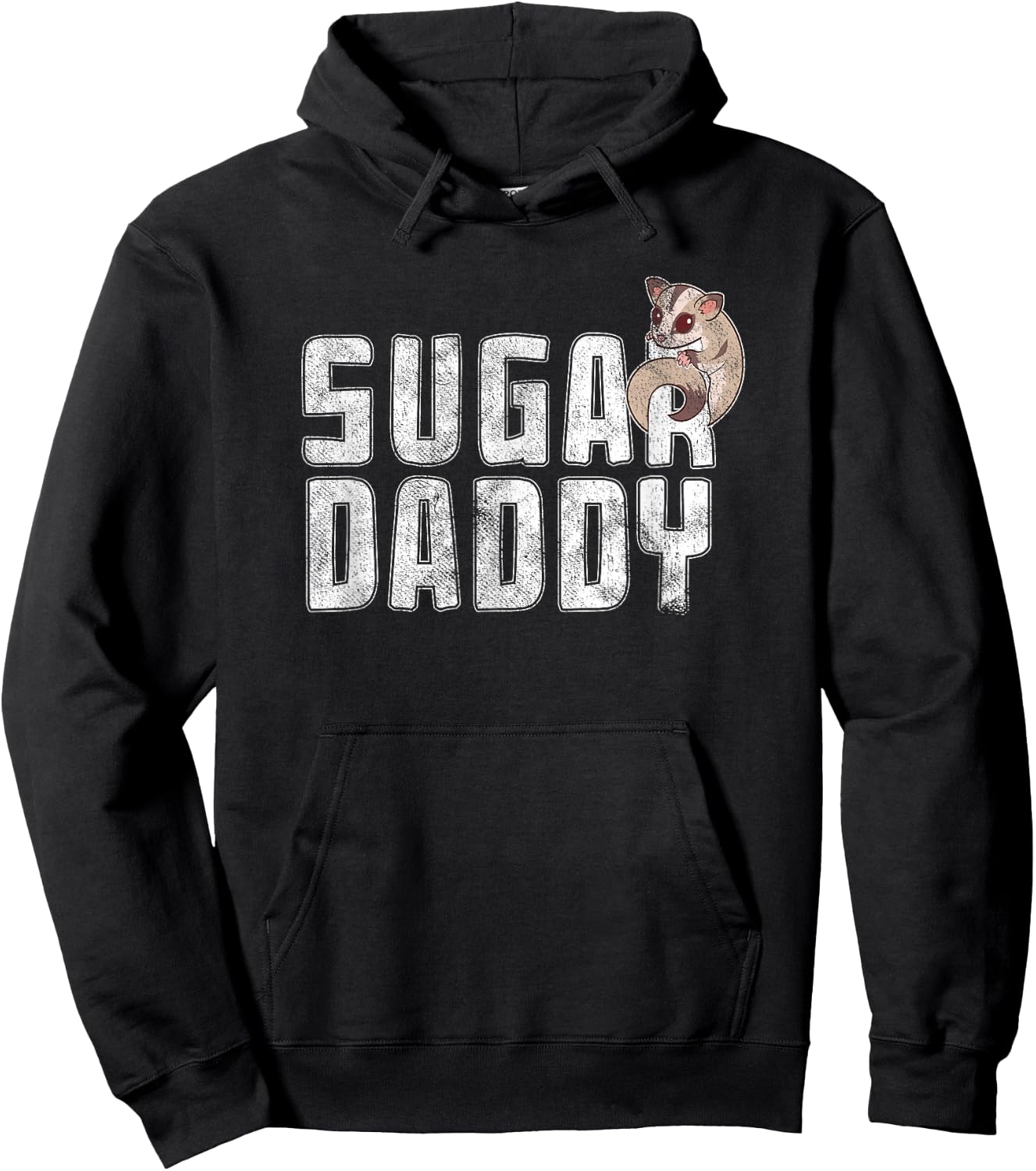 Funny Sugar Glider Daddy Sugar Gliders Pun Fathers Day Humor Hoodie - Hoodie | Black