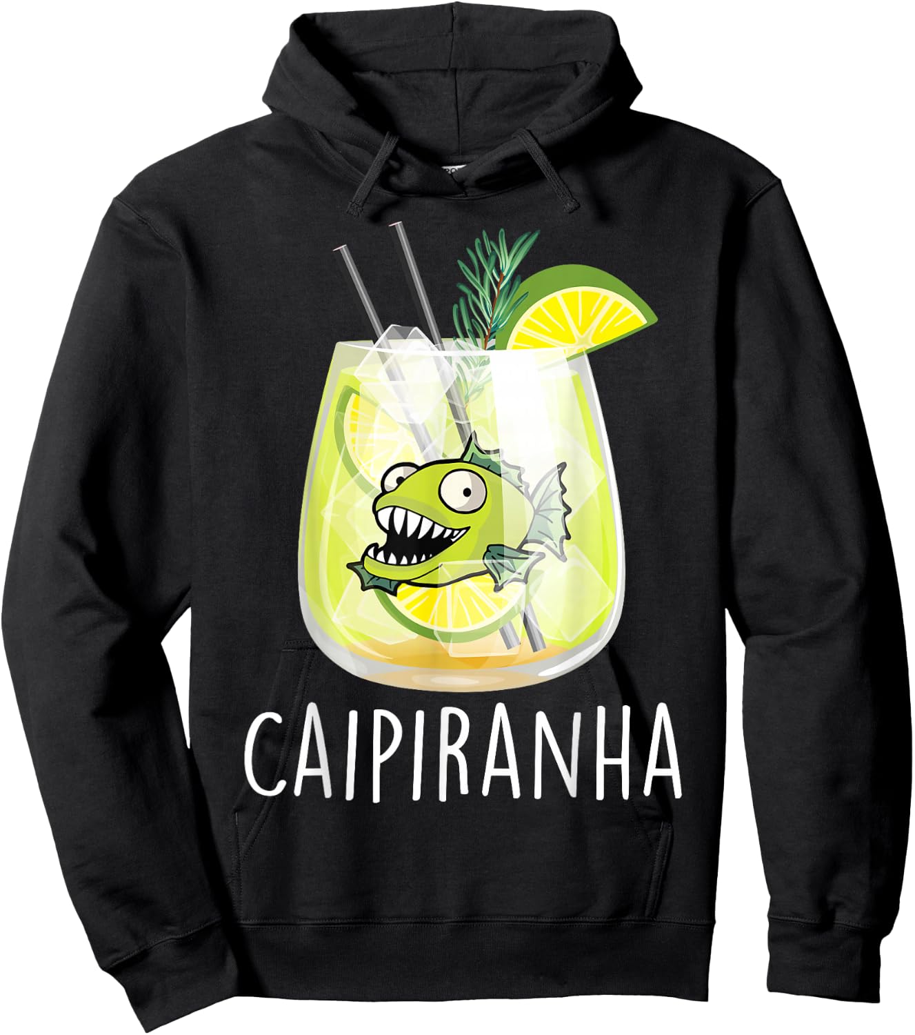 Caipiranha I Caipirinha Piranha Cocktail JGA Fun Caipi Fish , black Hoodie - Hoodie | Black