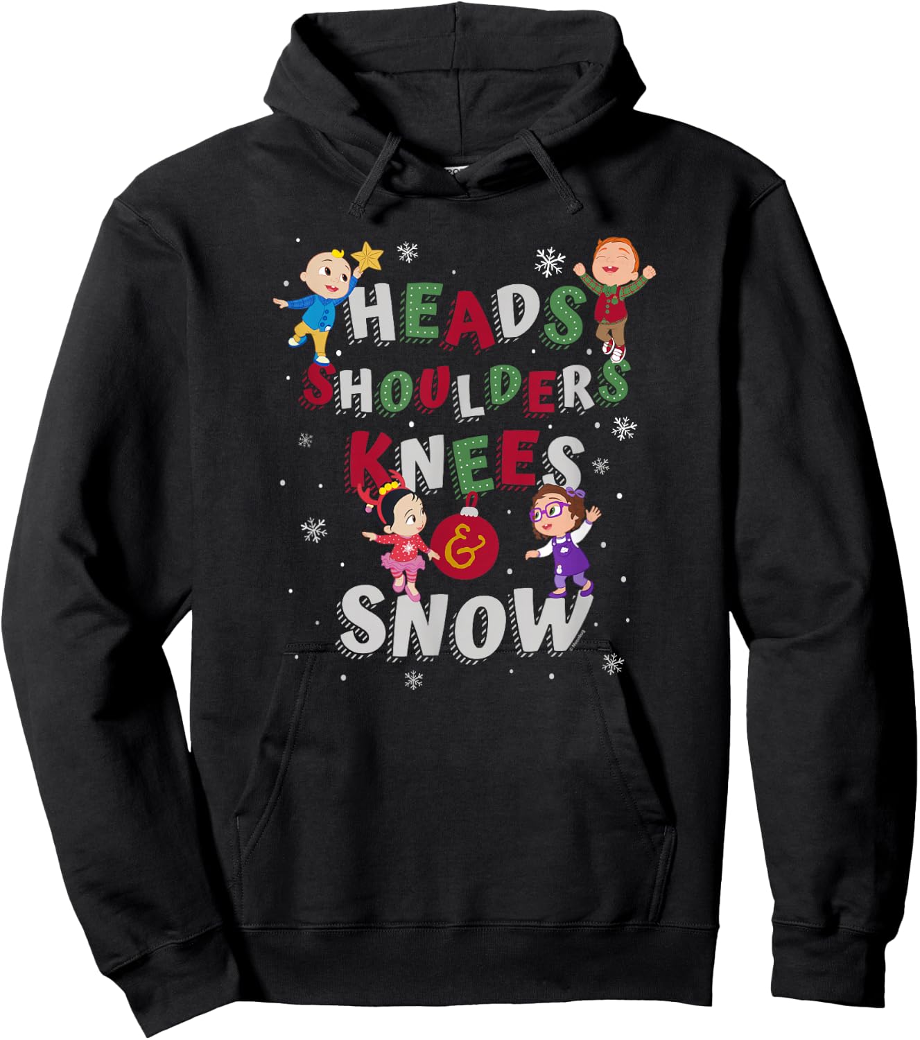CoComelon Classic Christmas Knees and Snow Hoodie - Hoodie | Black