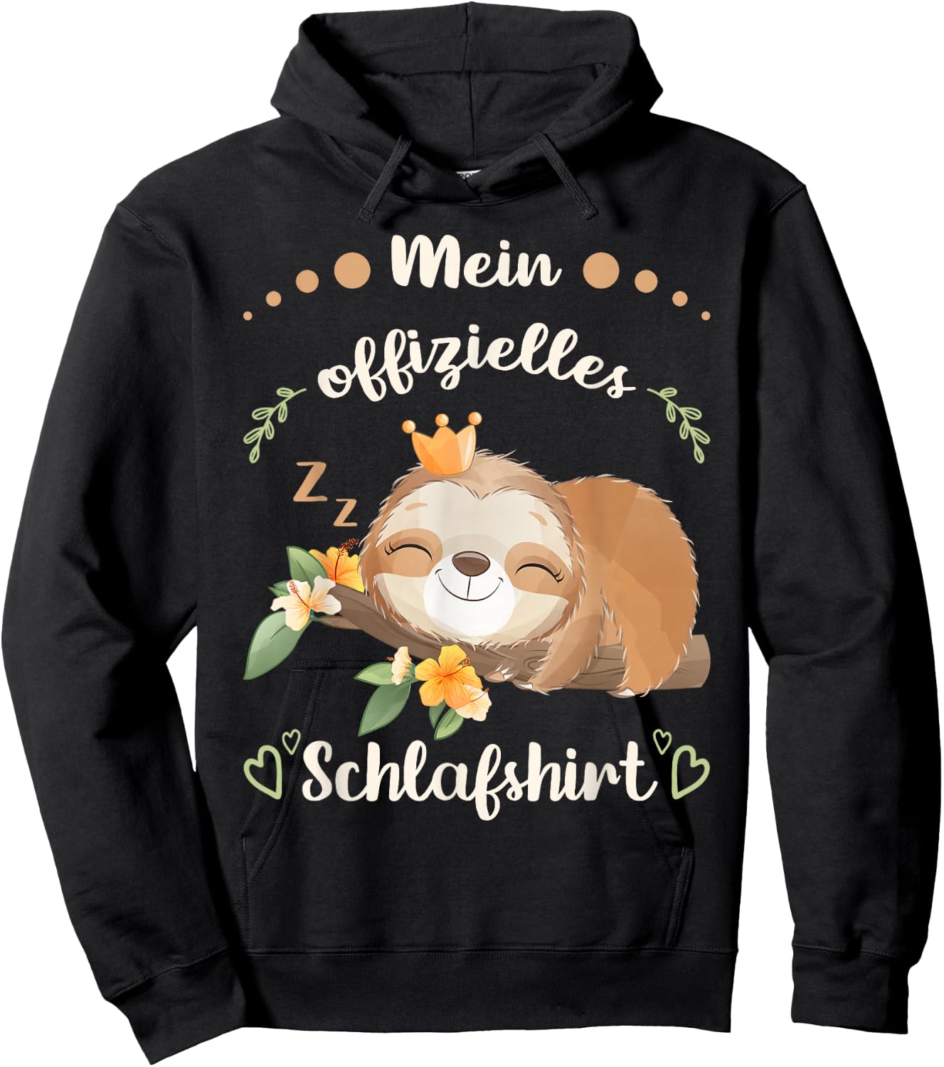 My Official Sleep Shirt Women's Sloth Pyjama Shirt , black Hoodie - Hoodie | Black