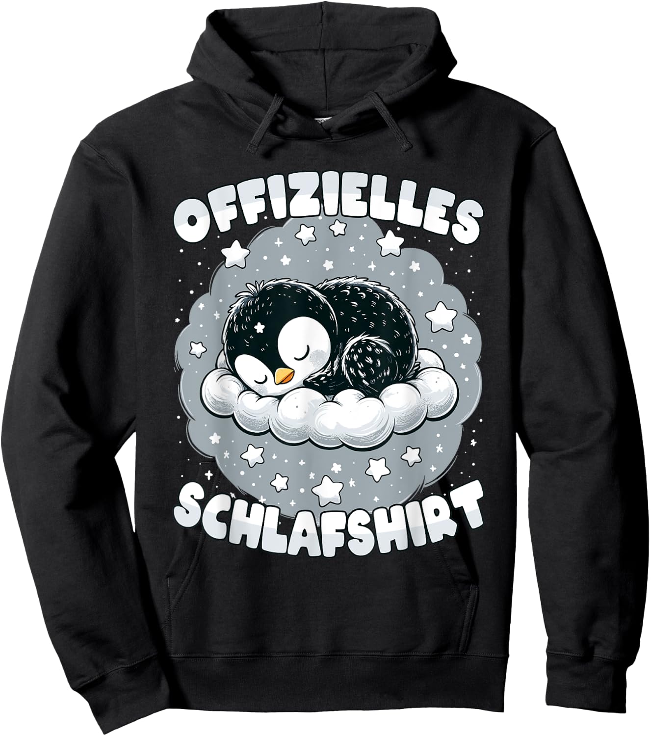 Official Sleep Shirt Penguin Pyjamas Cute Sleep , black Hoodie - Hoodie | Black