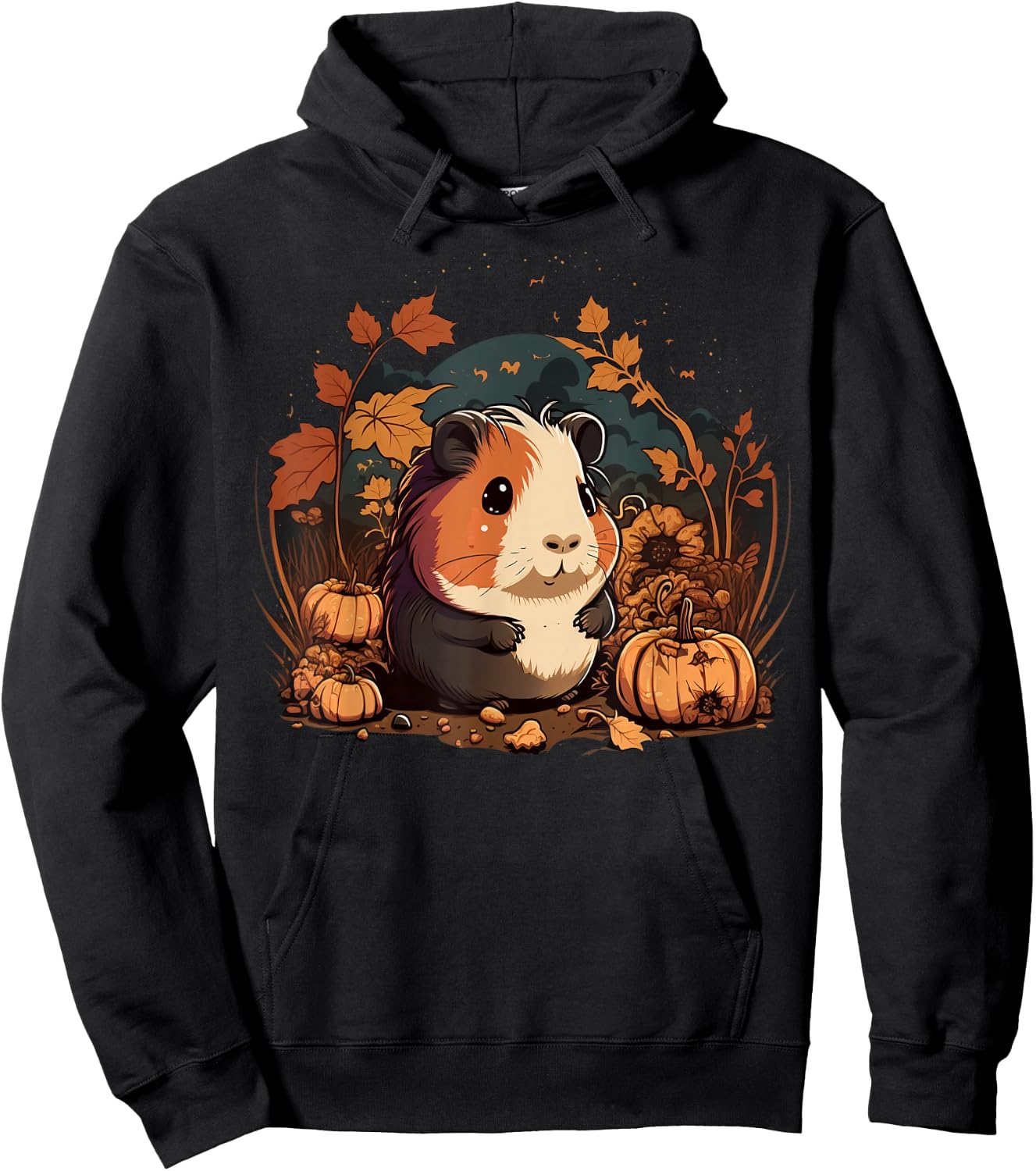Pumpkin Guinea Pig costume on Guinea Pig Halloween Hoodie - Hoodie | Black