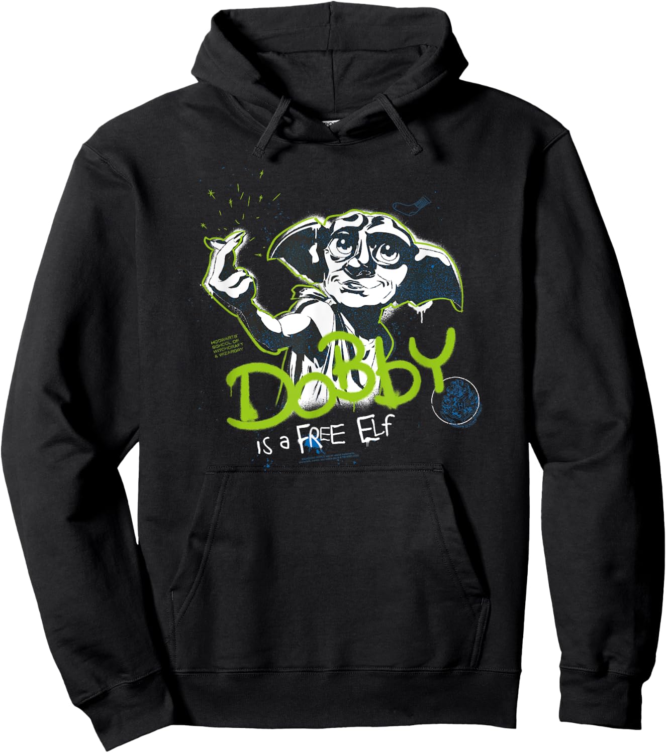 Harry Potter Dobby A Free Elf , black Hoodie - Hoodie | Black