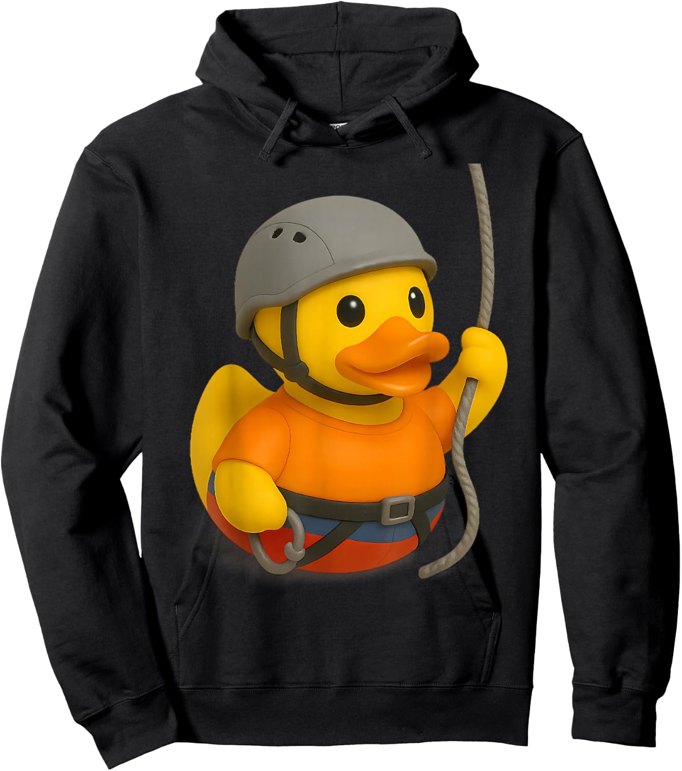 Rock Climbing Rubber Duck Climber Ducky Duckie Hoodie - Hoodie | Black