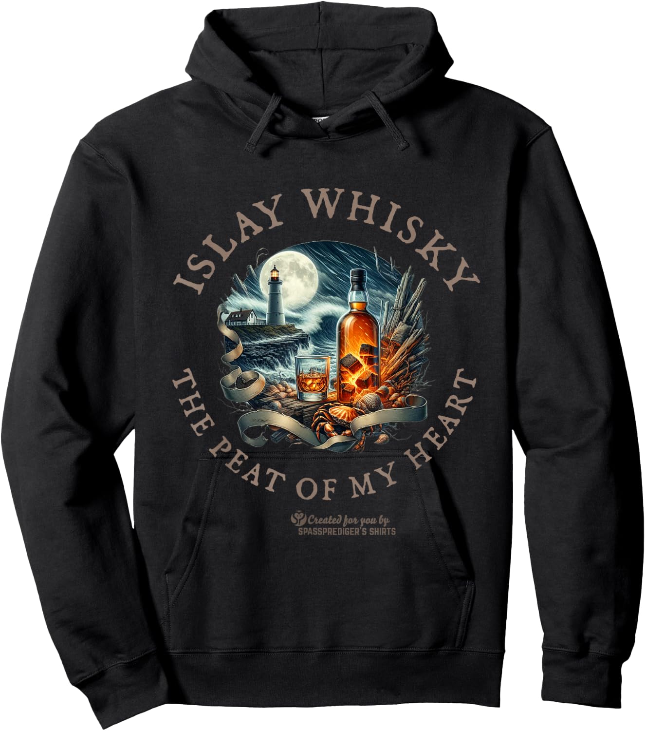 Whisky The Peat of My Heart Islay Whisky Hoodie - Hoodie | Black