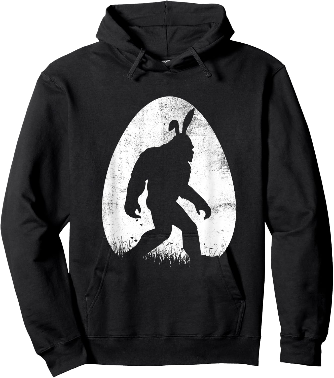 Easter Bigfoot Sasquatch Bunny Eggs Boys Kids Hoodie - Hoodie | Black
