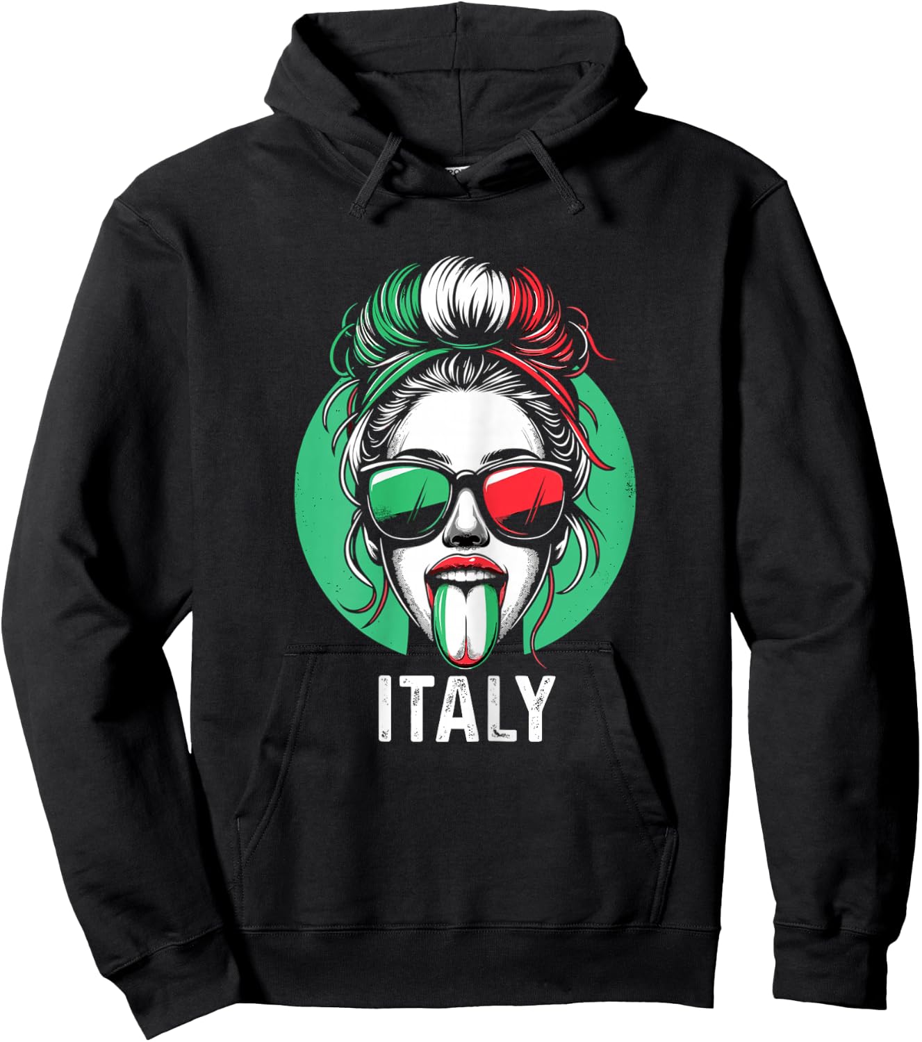 Italy Proud Italian Girl Mother Mum Italy , black Hoodie - Hoodie | Black