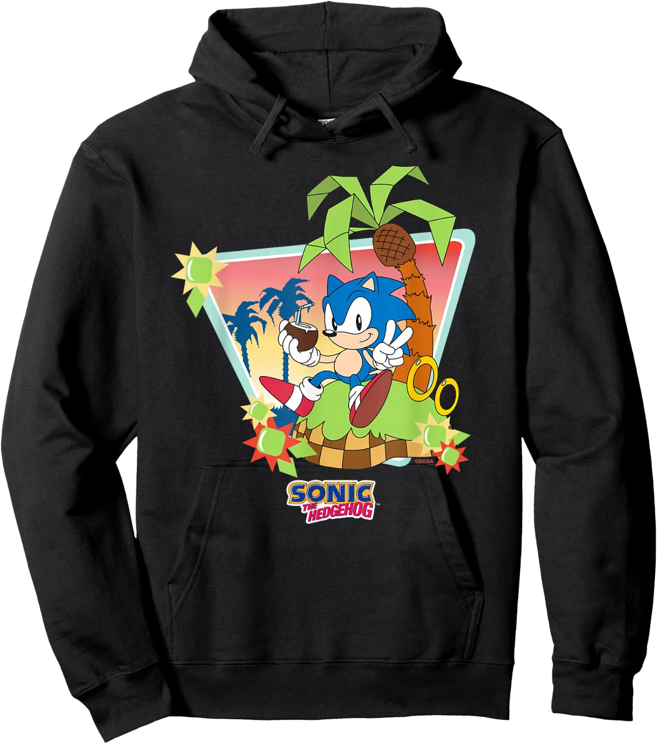 Sonic the Hedgehog - Chillaxin' Sonic Hoodie - Hoodie | Black