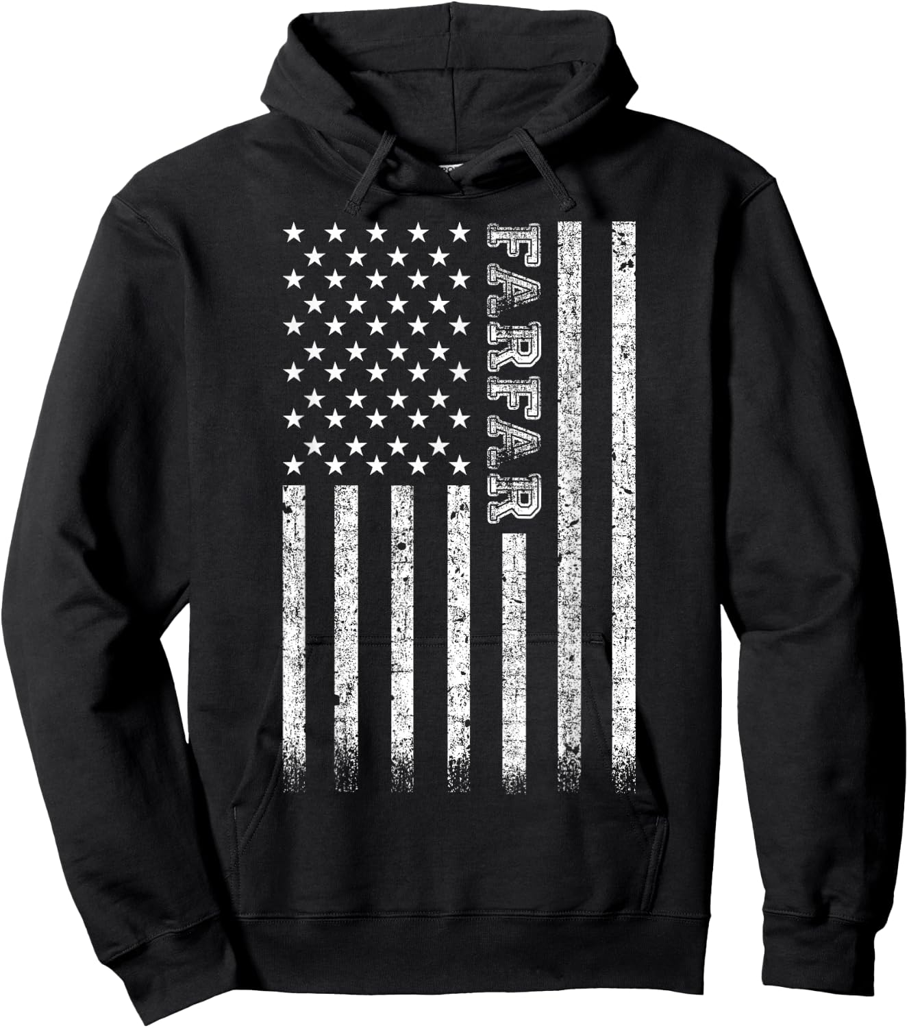 Farfar American Flag Hoodie - Hoodie | Black