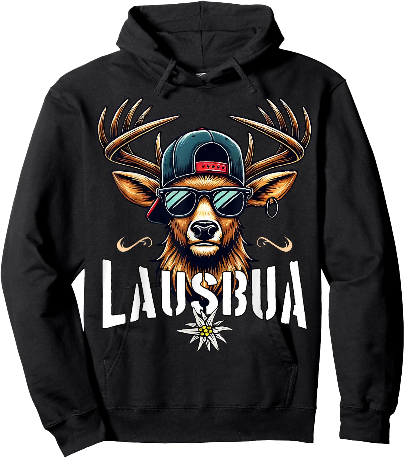 Lausbua Men's Costume Shirt Children's Boys Costume Hoodie - Hoodie | Black