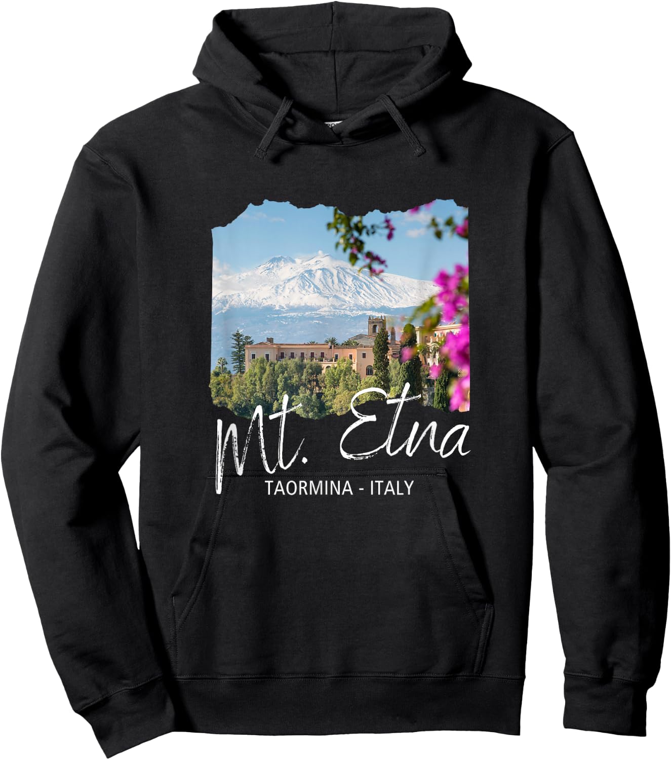 Italy Taormina Mt. Etna Hoodie - Hoodie | Black