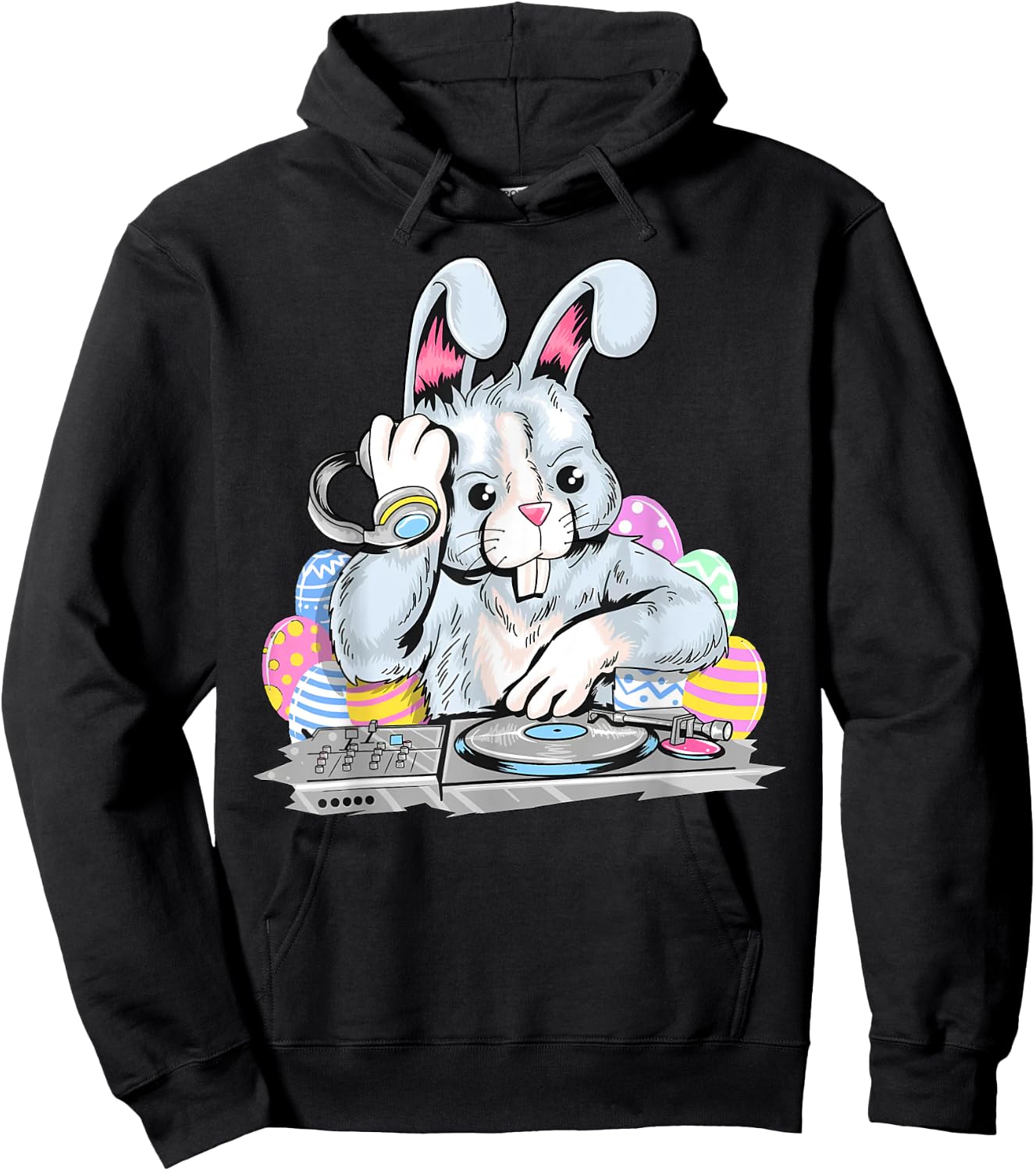 Cute Shirt Dj Easter Bunny Hoodie - Hoodie | Black