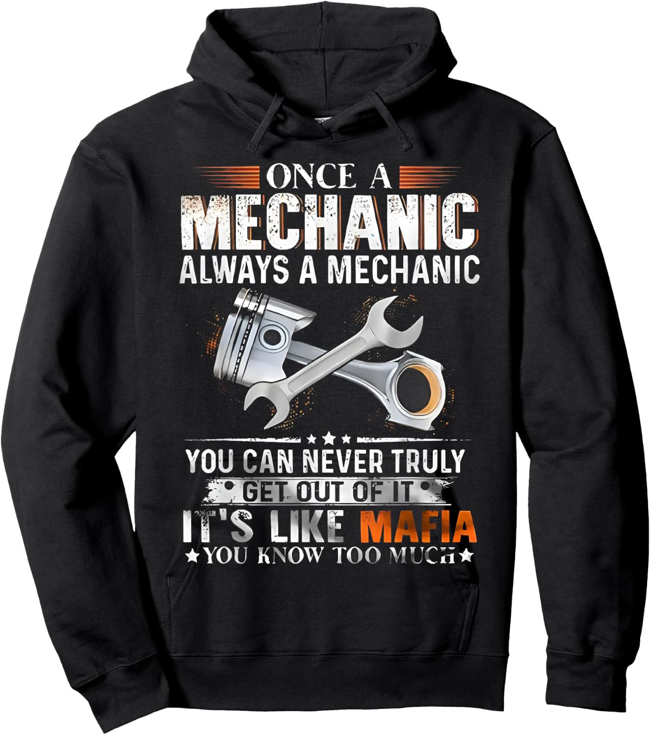 Once A Mechanic Always A Mechanic Funny Craftsman Engineer Hoodie - Hoodie | Black