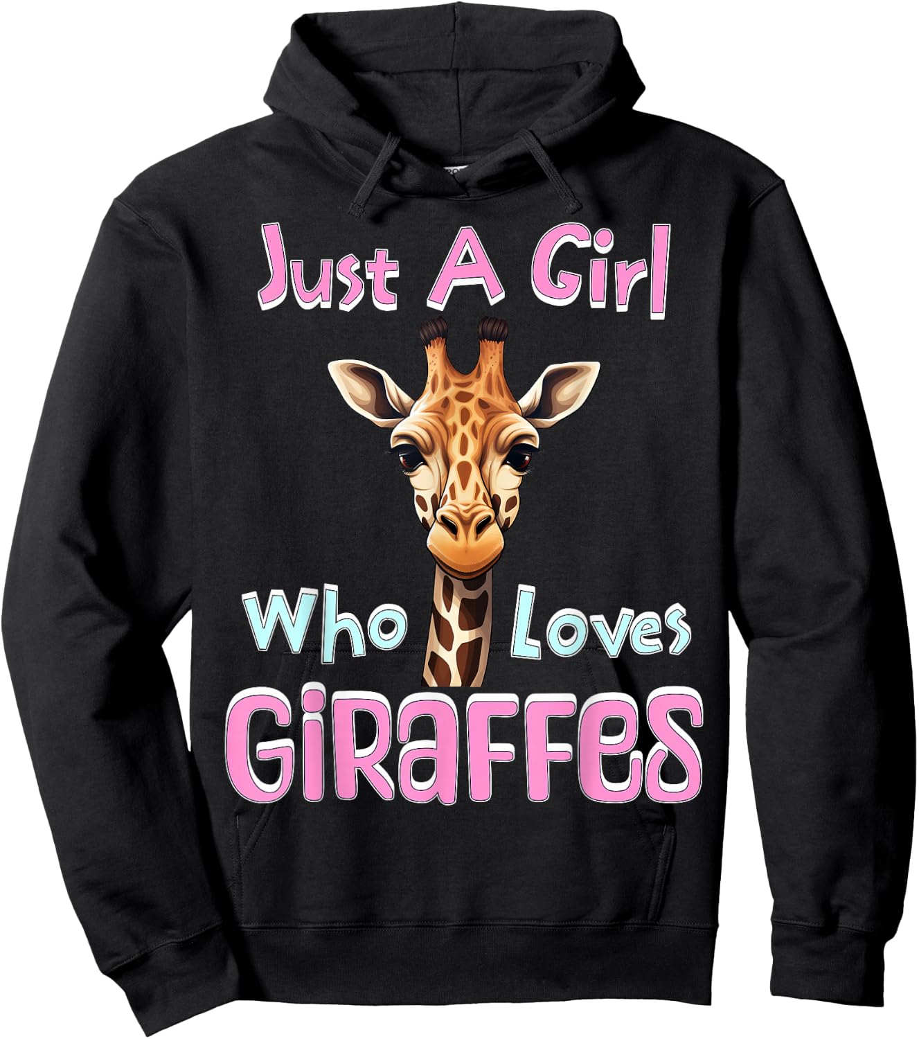 Just A Girl Who Loves Giraffes - Wildlife Animal Lover Women Hoodie - Hoodie | Black