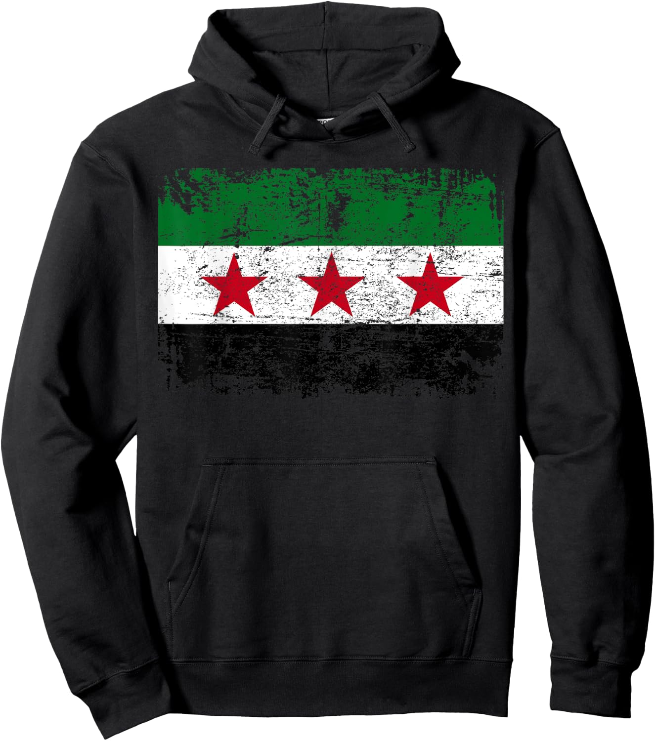 SYRIA Flag Vintage | Men Women Kids | SYRIA Hoodie - Hoodie | Black