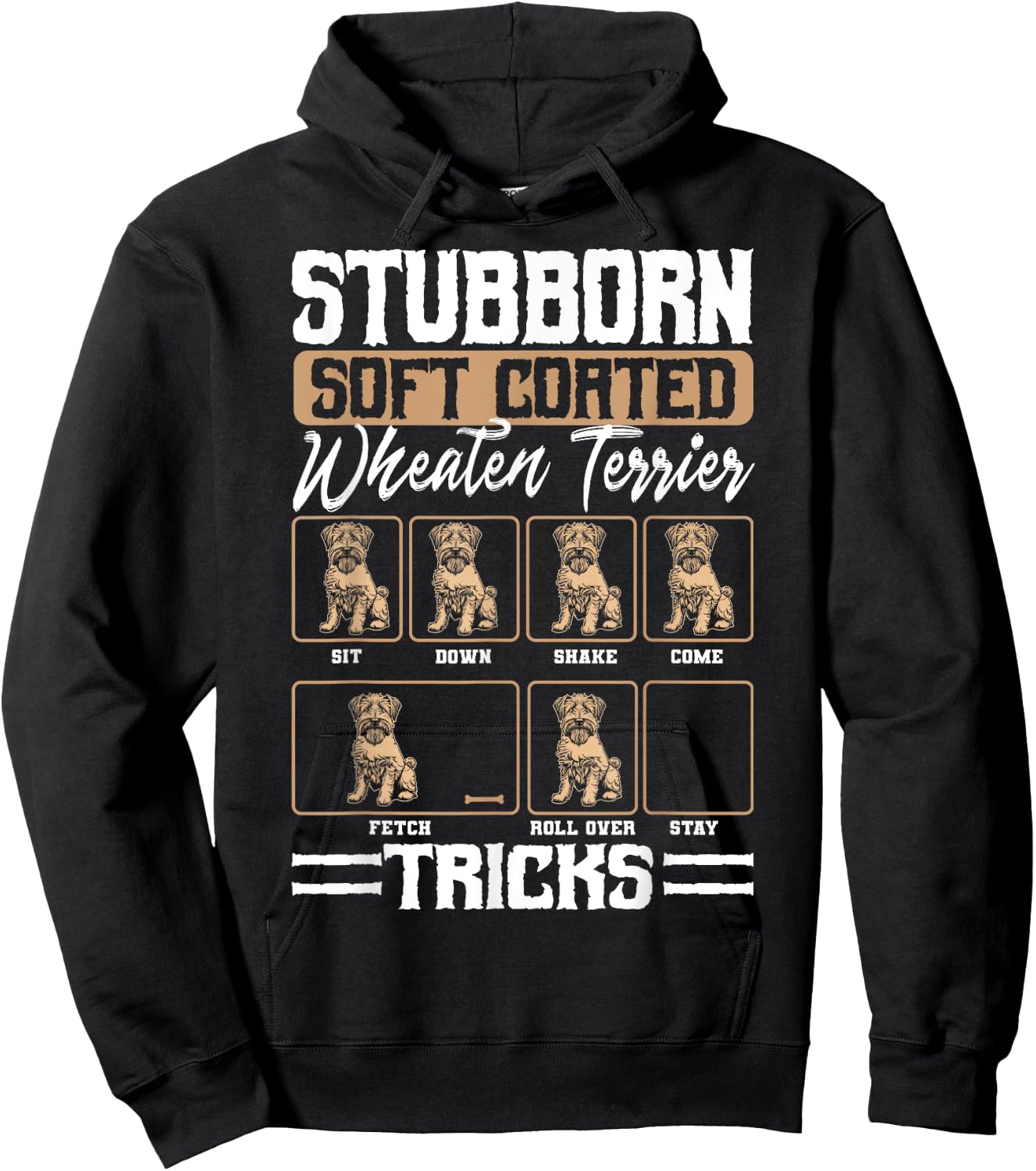 Soft Coated Wheaten Terrier Dog Tricks Whatie Fur Parent Men Women Hoodie - Hoodie | Black
