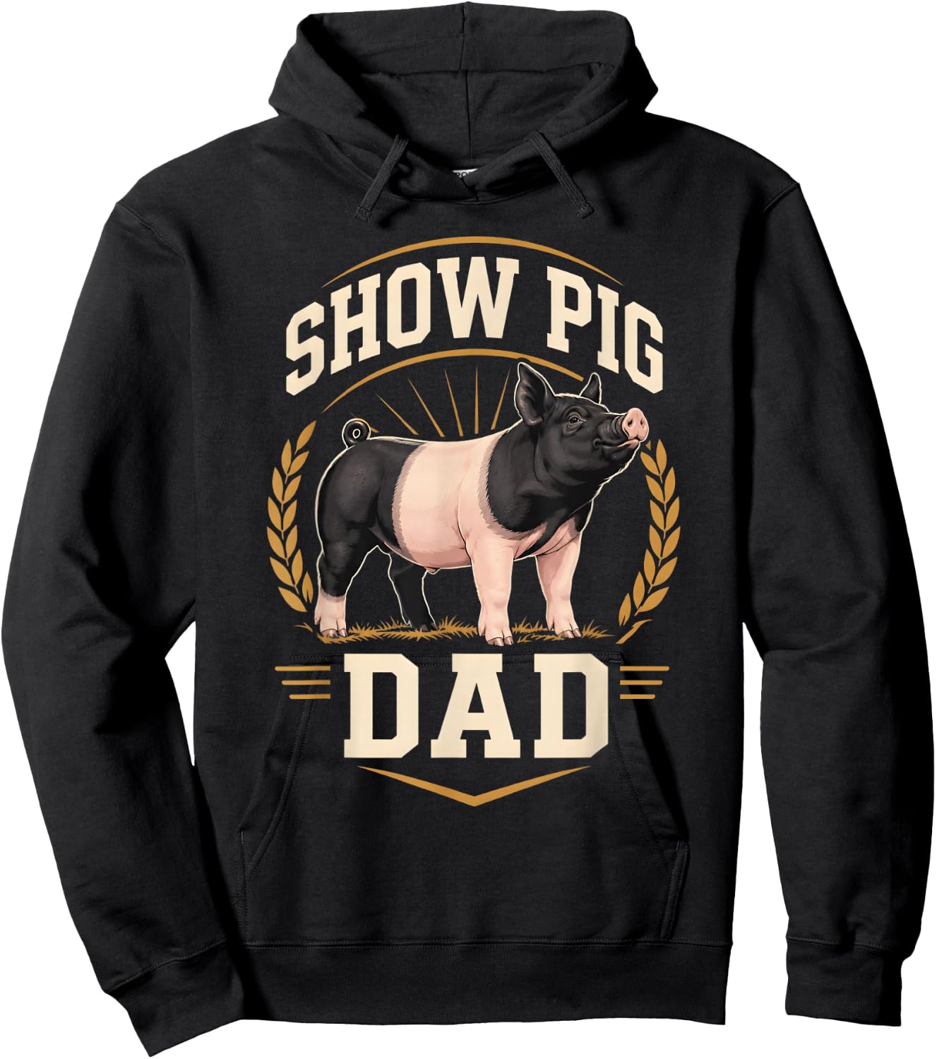 Show Pig Dad Livestock County Fair Hoodie - Hoodie | Black