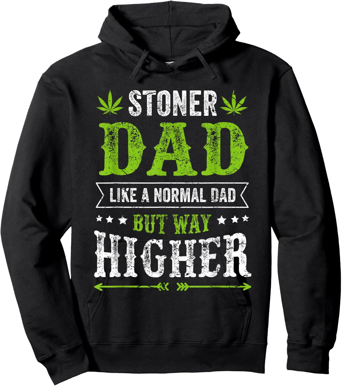 Funny Weed Kleidung für Stoner Dad Cannabis Apparel Hoodie - Hoodie | Black