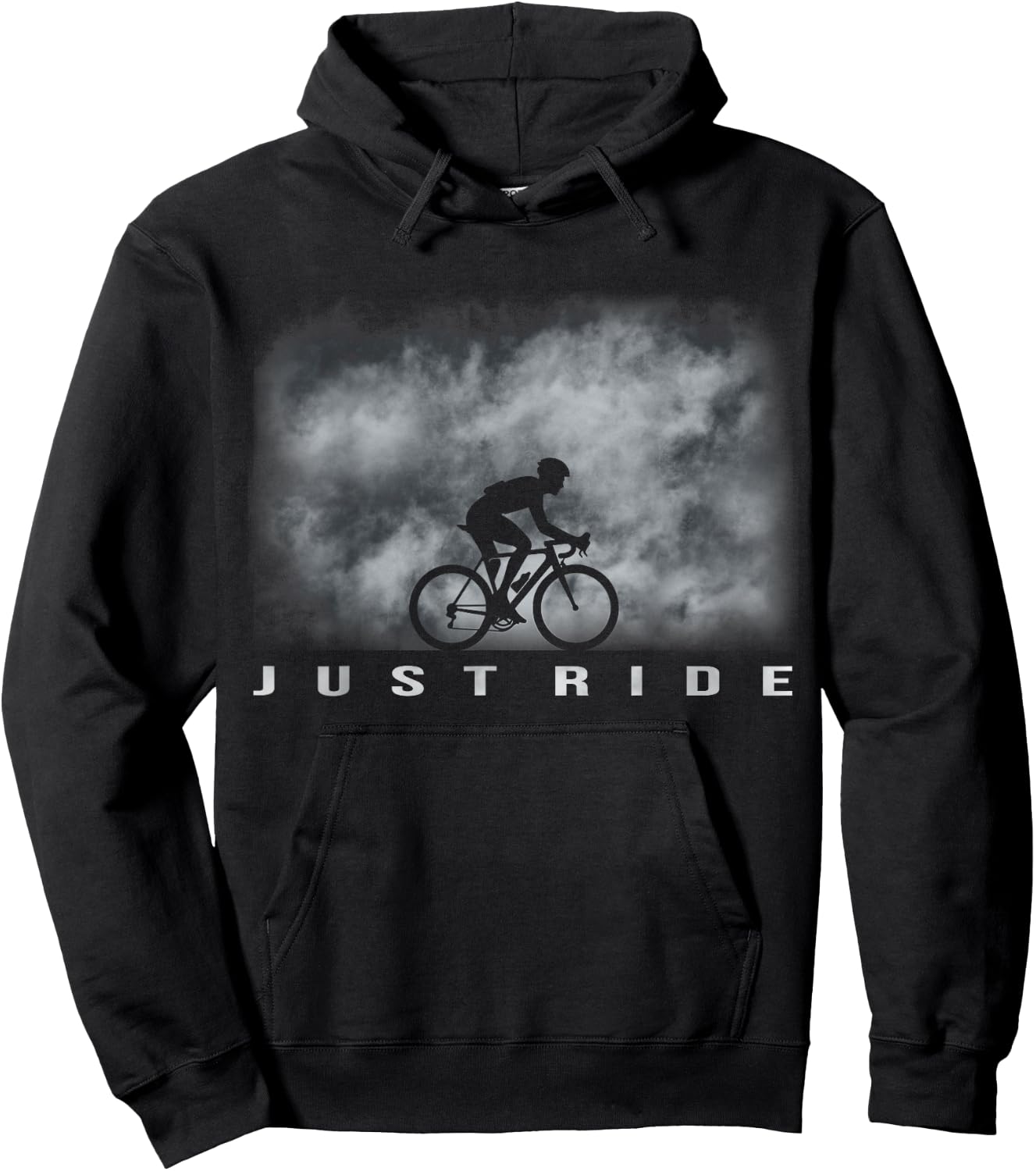 Just Ride Road Cycling Bicycle Adventure Enthusiast Gifts Hoodie - Hoodie | Black