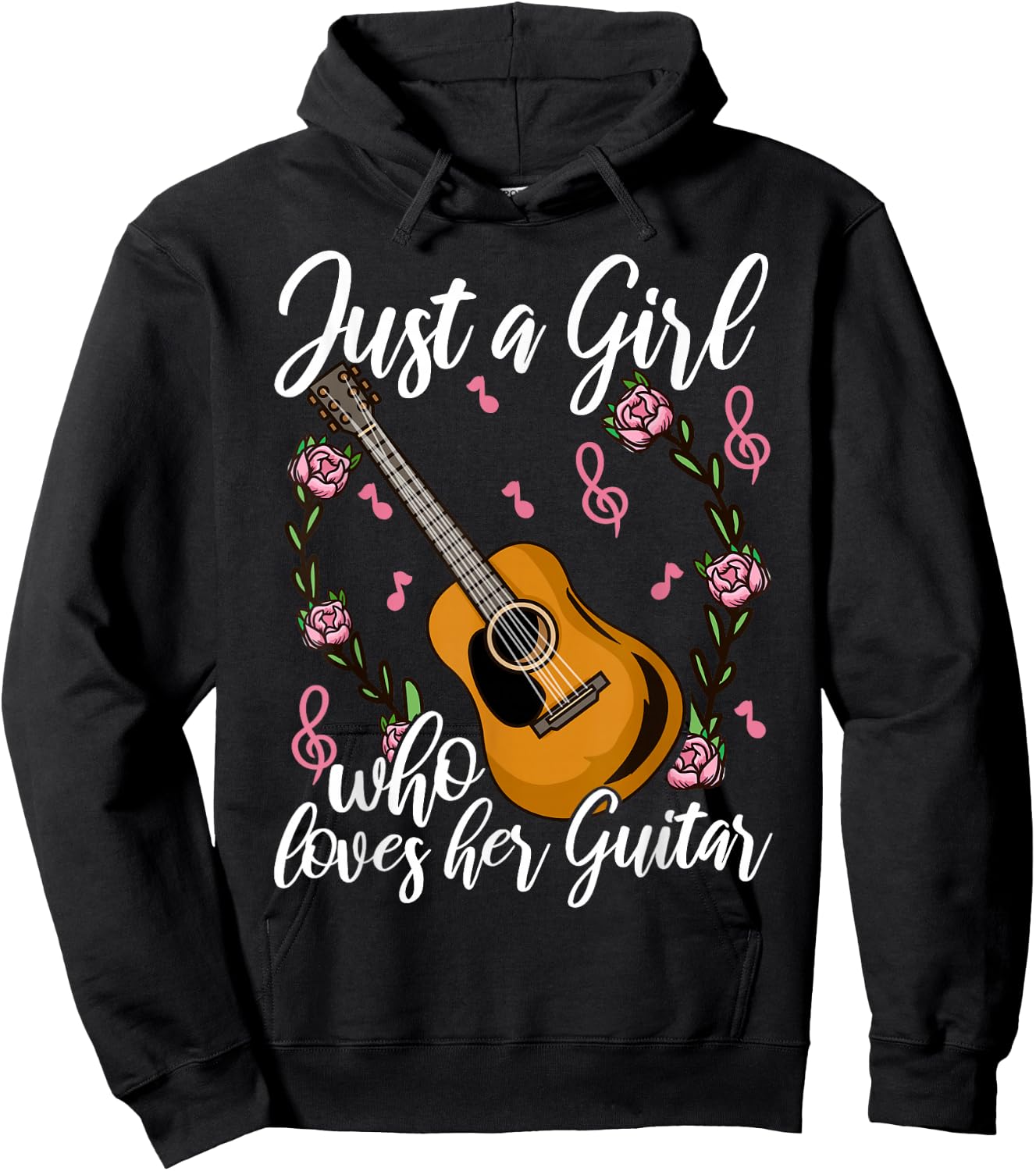 Guitar Girl Guitarist Guitar Player Guitar Lover Gift Small Hoodie - Hoodie | Black
