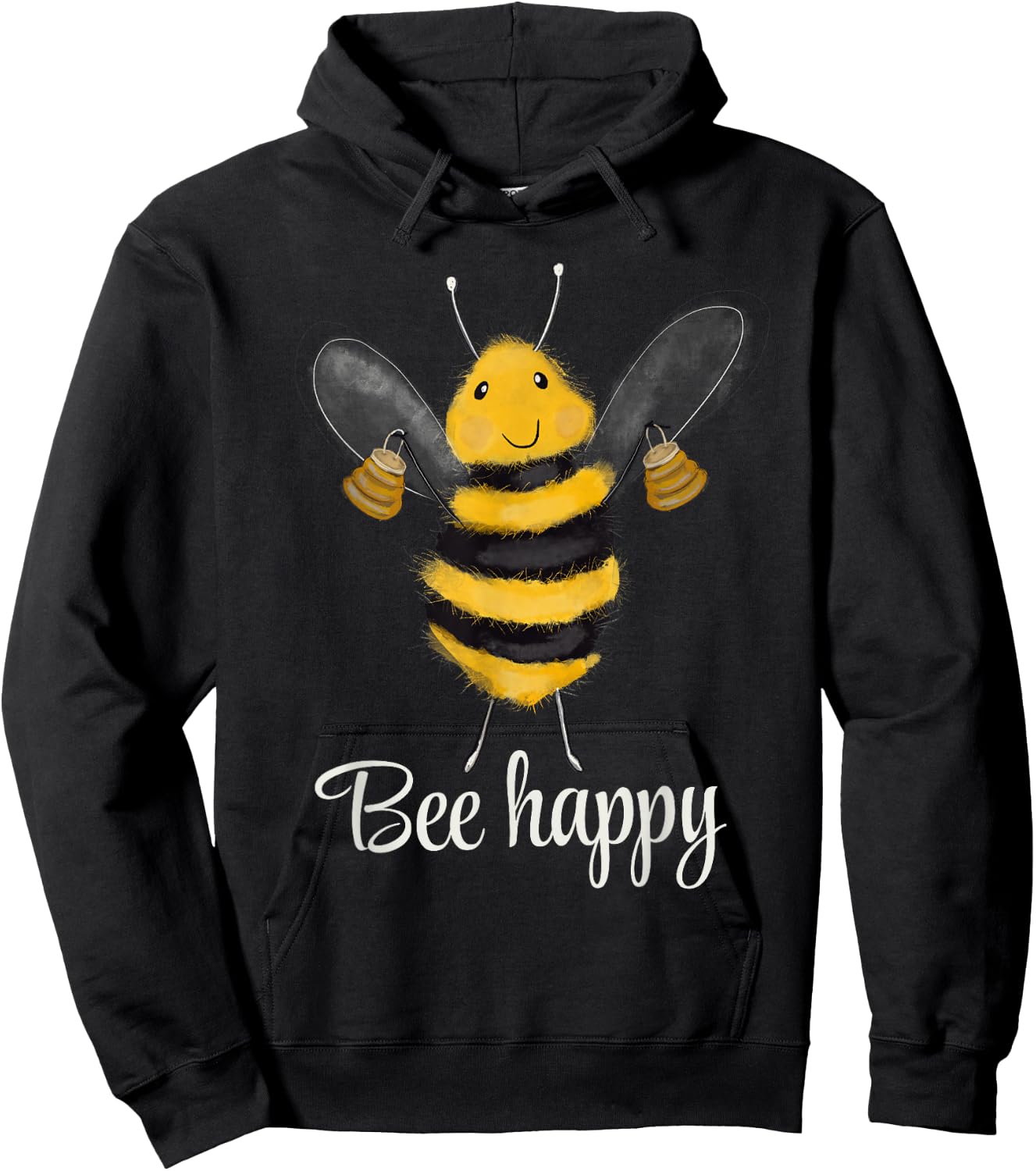 Bee Happy Honey Bee Beeekeeper , black Hoodie - Hoodie | Black