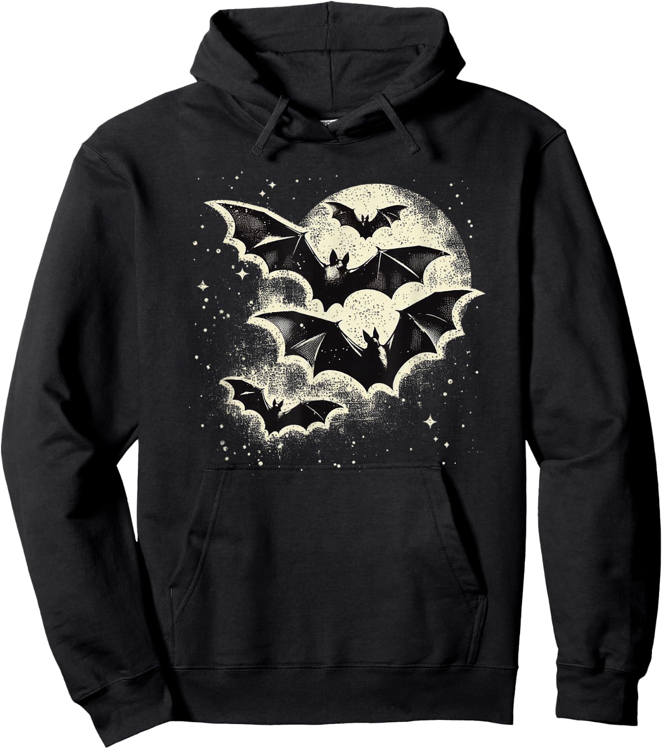 Vintage Bat Halloween Gothic Bat Hoodie - Hoodie | Black
