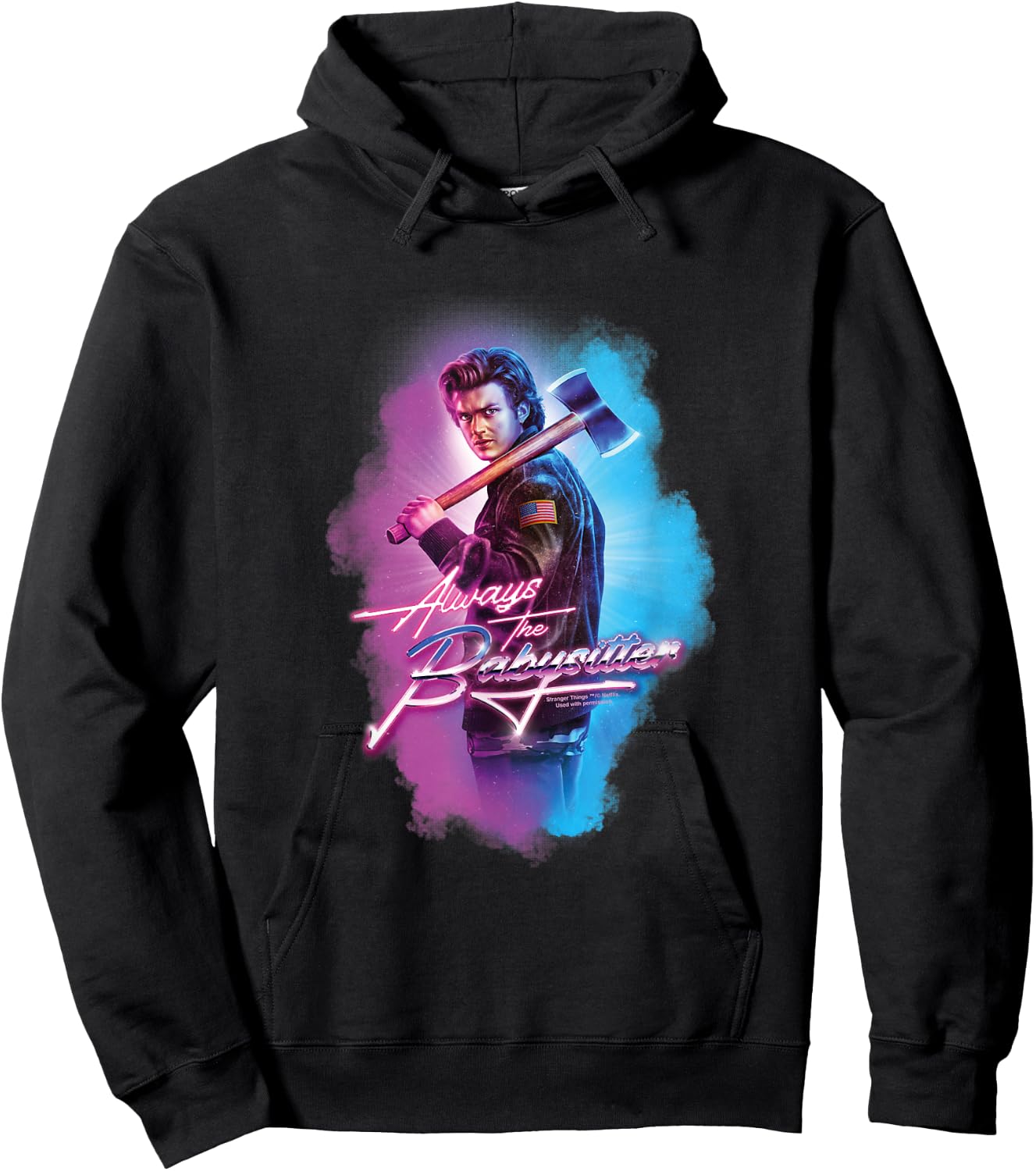 Stranger Things Steve Harrington Always The Babysitter , black Hoodie - Hoodie | Black