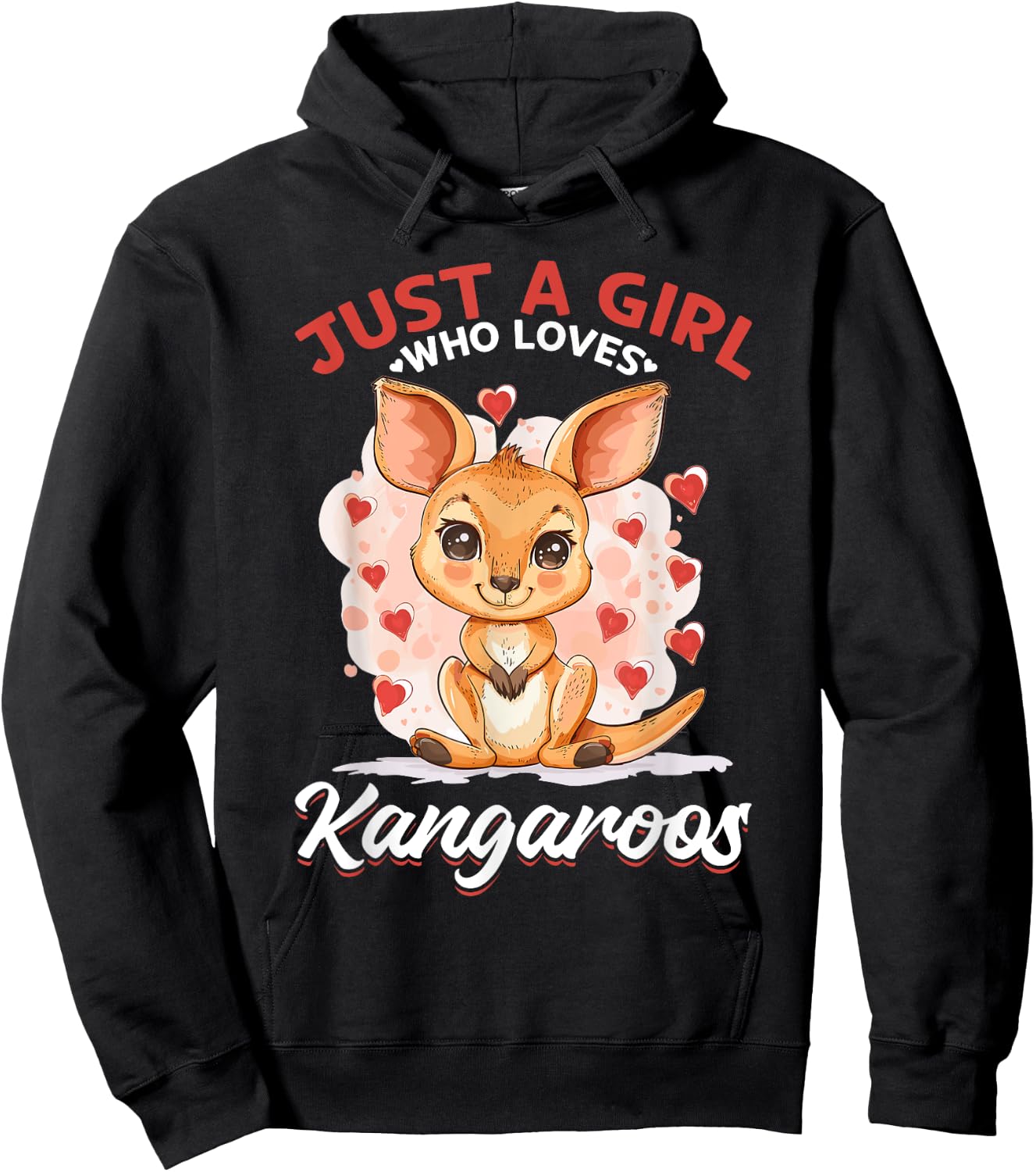 Funny Kangaroo Australia Animal Just A Girl Who Loves Hoodie - Hoodie | Black
