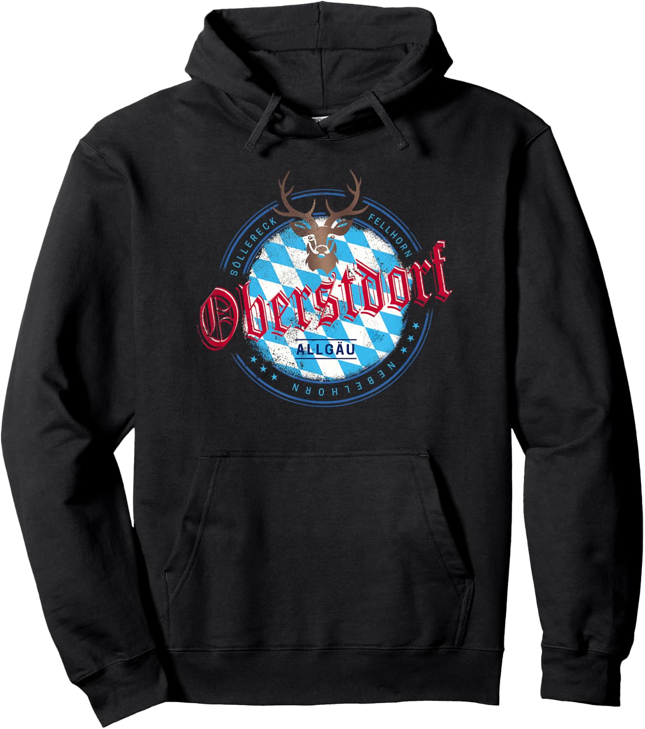 Oberstdorf Bayern Deutschland Retro Allgäu Vintage Souvenir Hoodie - Hoodie | Black