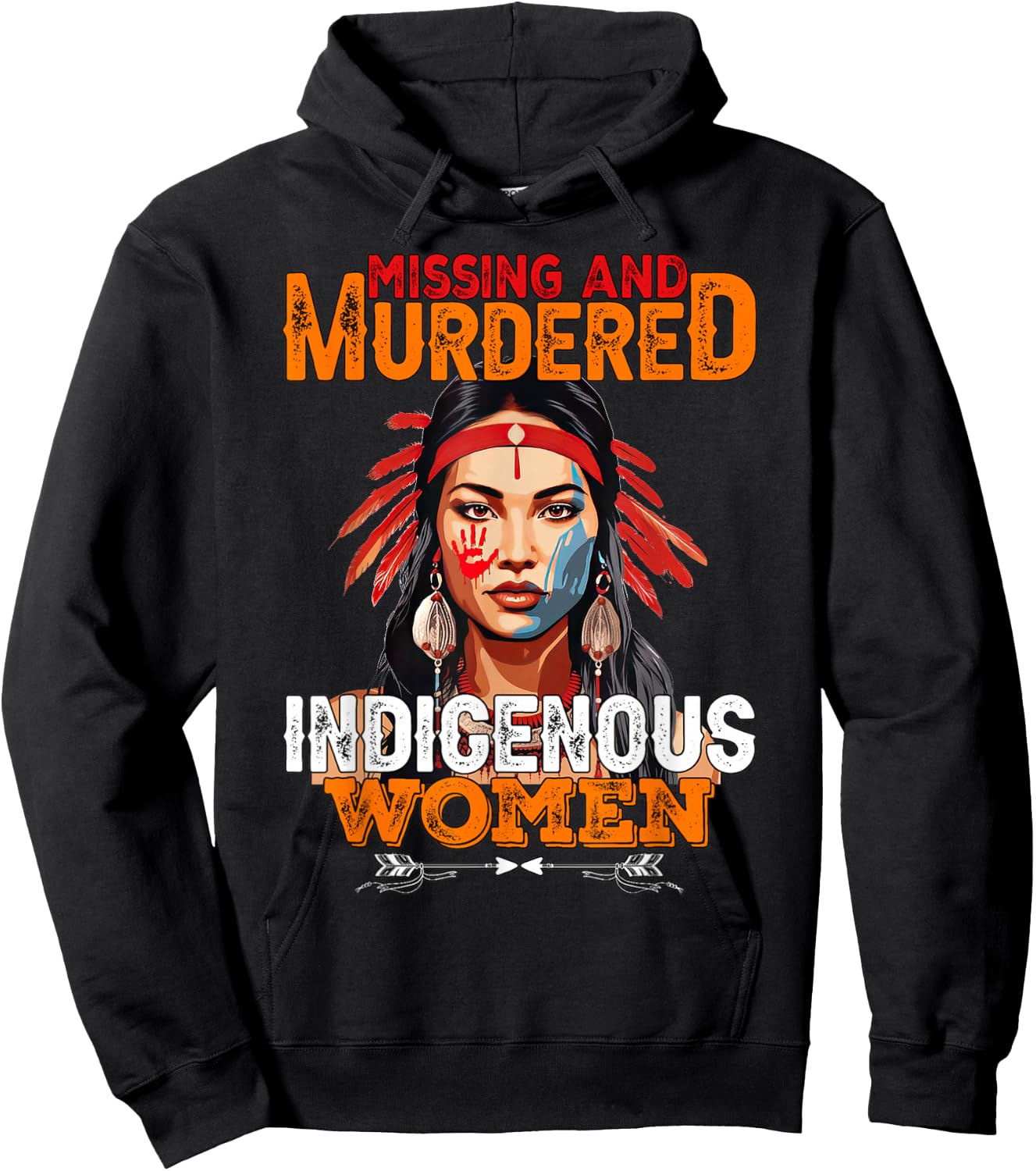 No More Stolen Sisters MMIW Missing Murdered Indigenous Hoodie - Hoodie | Black