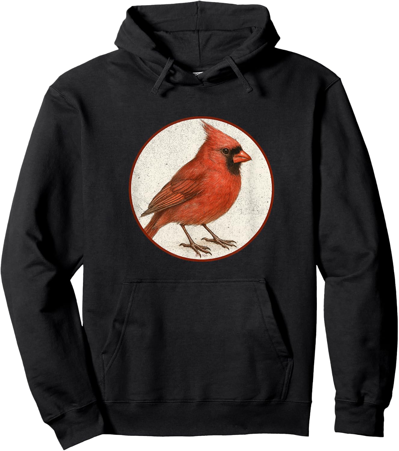Colorful Retro Northern Cardinal Bird Design Hoodie - Hoodie | Black