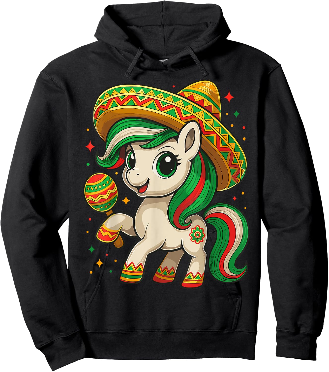 Unicorn Cinco de Mayo Mexican Hoodie - Hoodie | Black