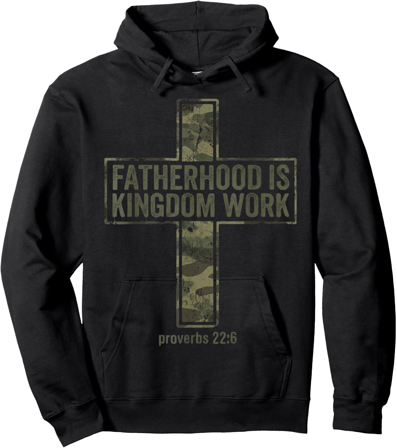 Fatherhood is Kingdom Work Christian Dad Men Fathers Day Hoodie - Hoodie | Black