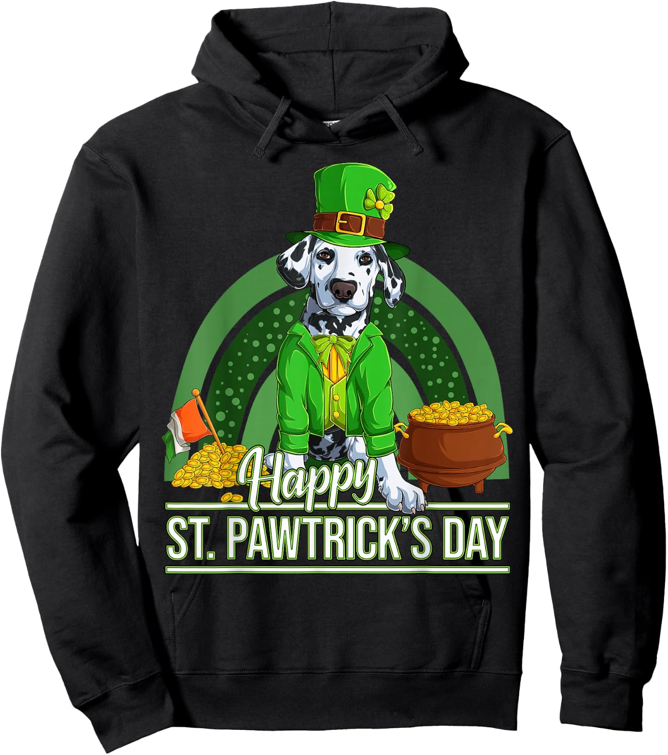 Dalmatian Dog St. Patricks Day Dalmatian Hoodie - Hoodie | Black