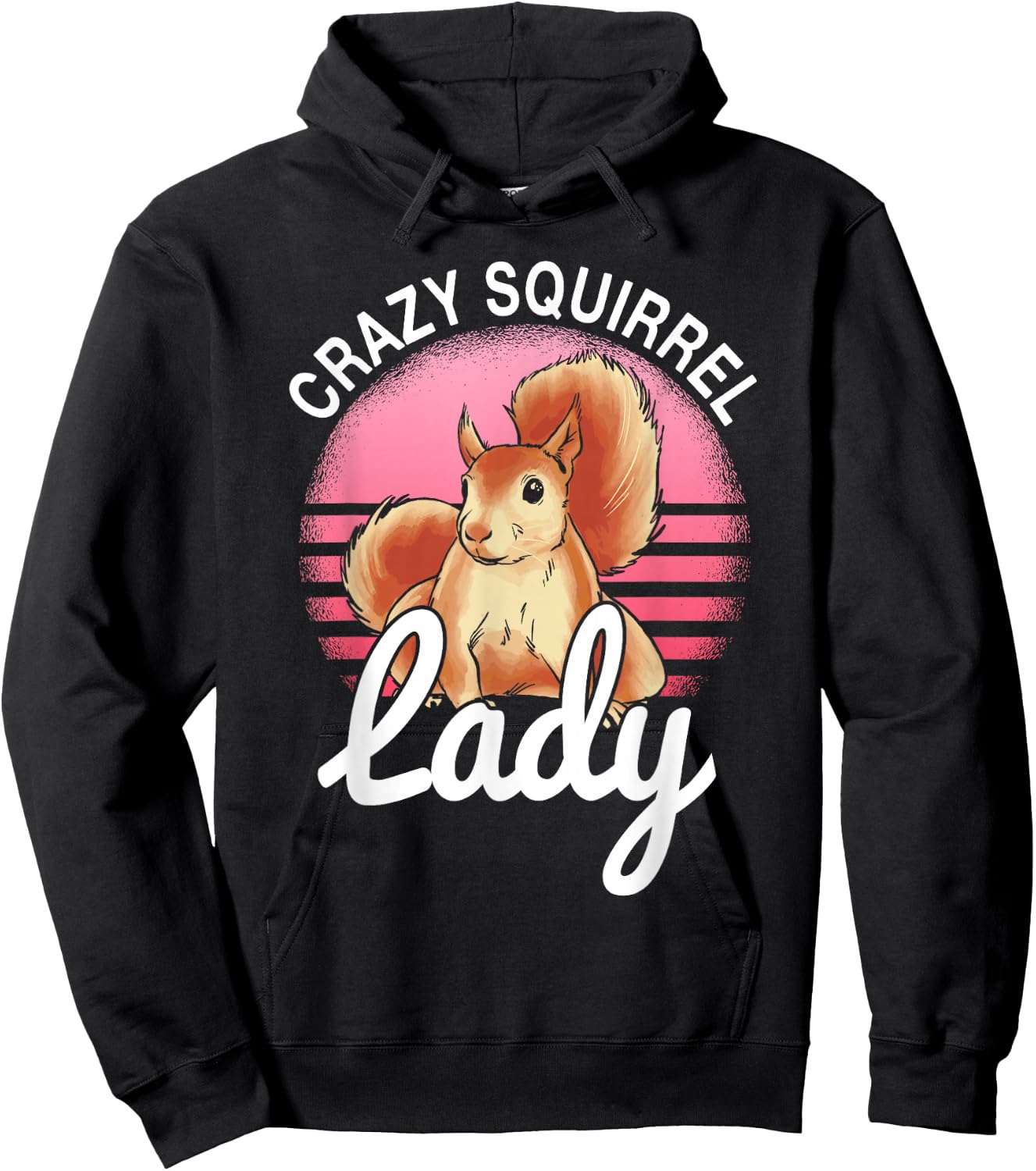Rodent Crazy Squirrel Lady Animal Lover Women Girls Hoodie - Hoodie | Black